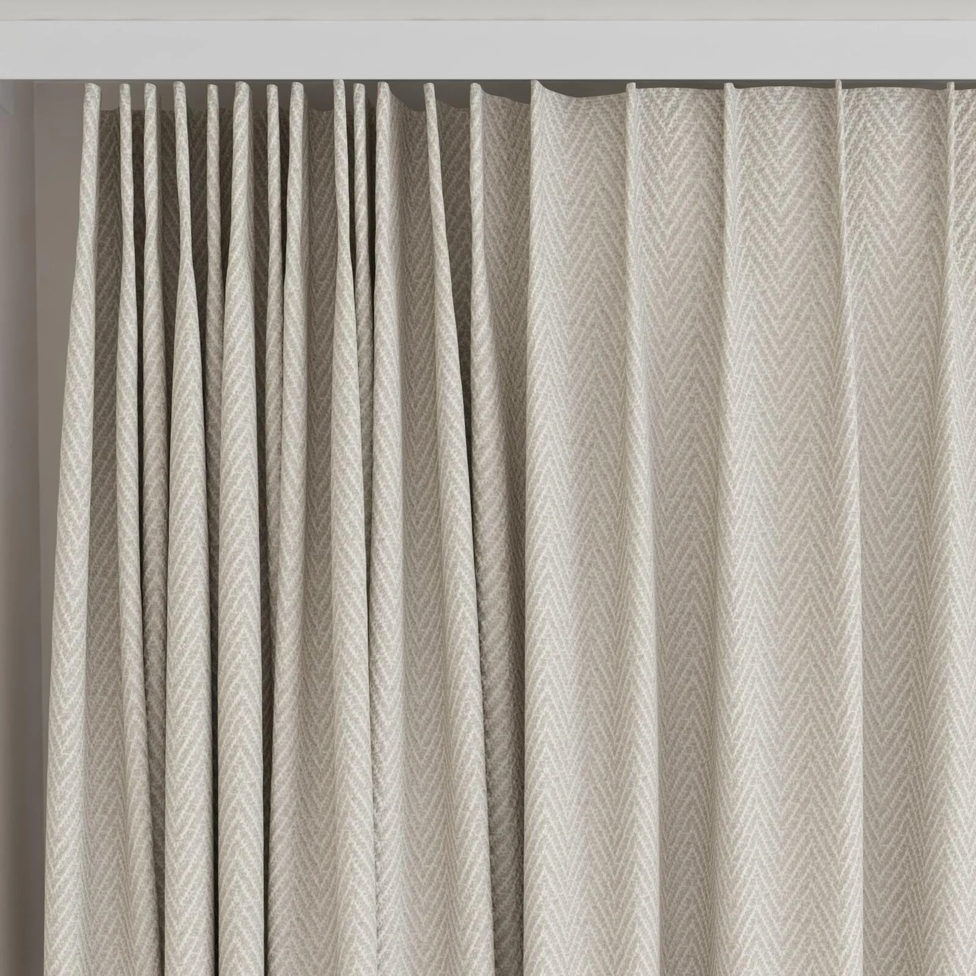 Top view of Saiph Sand, on curtain rail