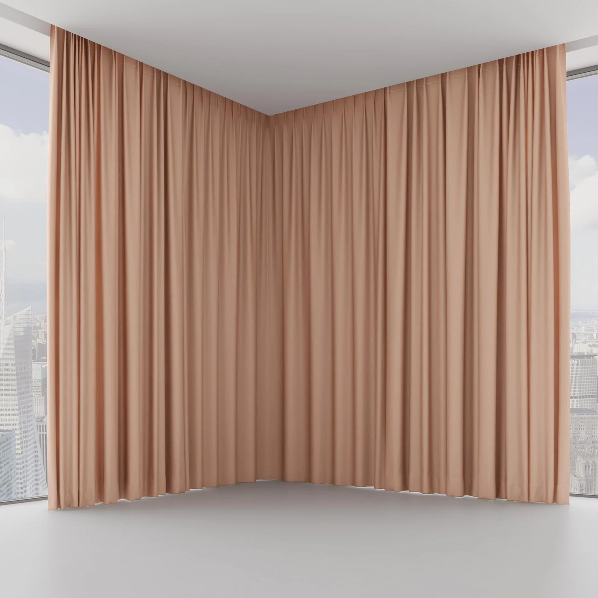 Front view of Eternal Blush, on hidden rail