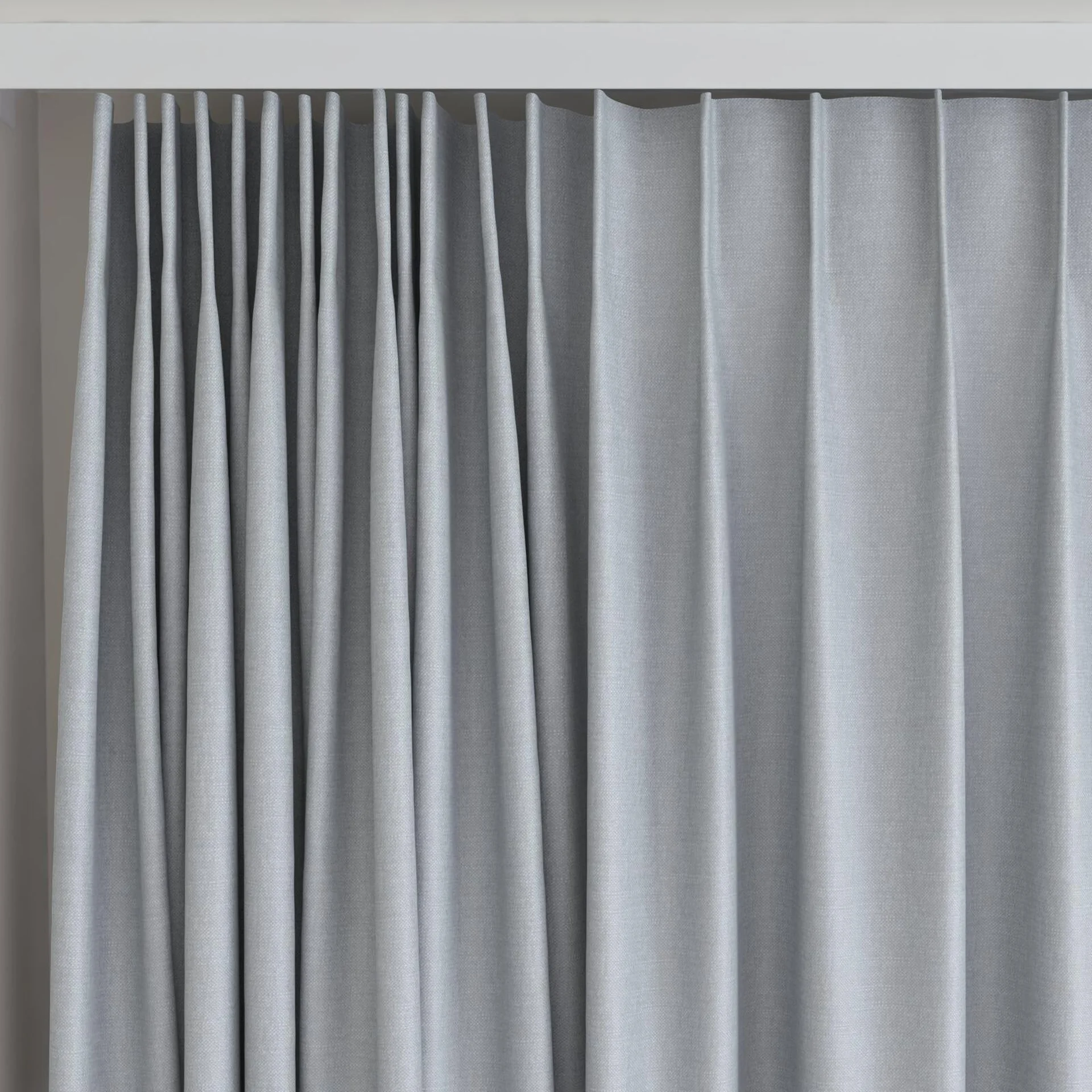 Top view of Urban Zinc, on curtain rail