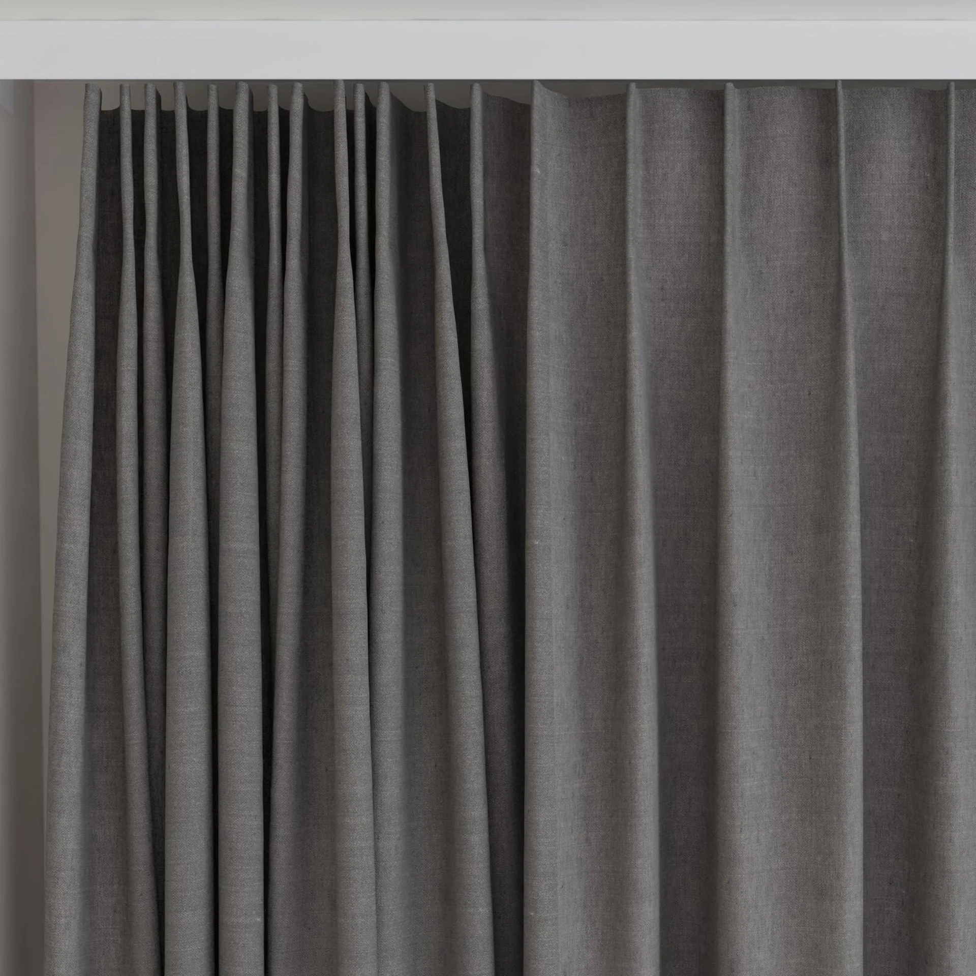 Top view of Balance Shadow, on curtain rail