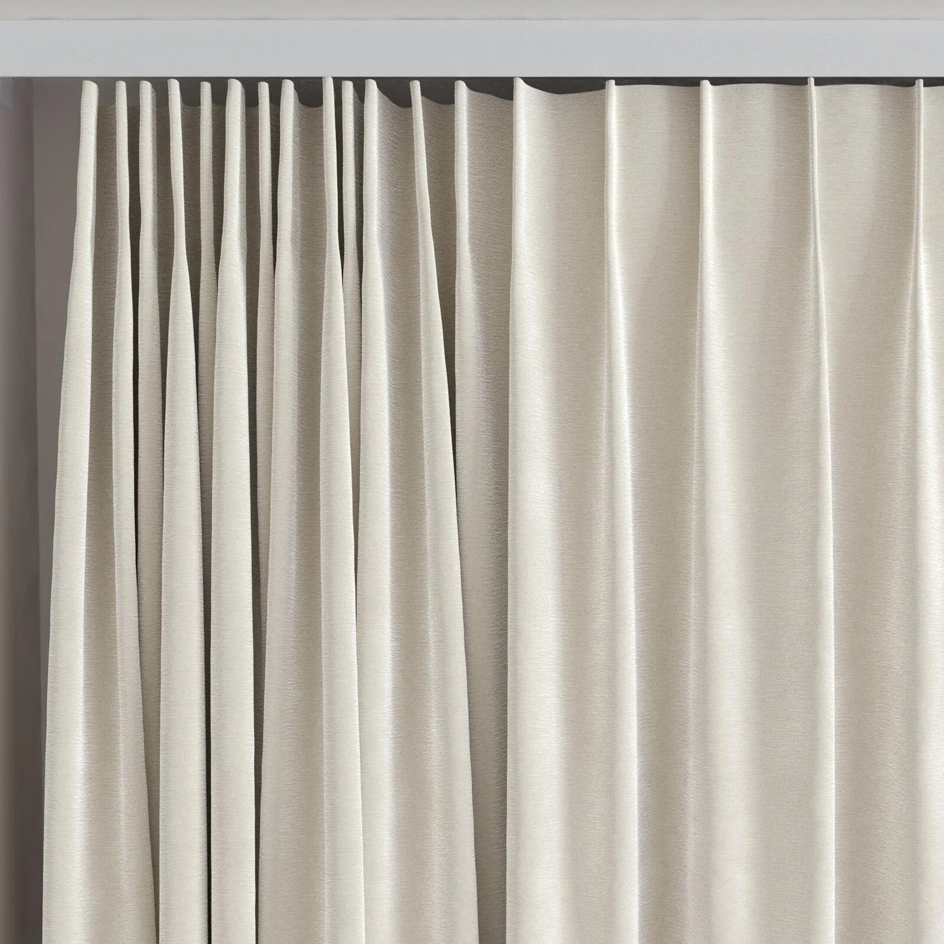 Top view of Geneva Marble, on curtain rail