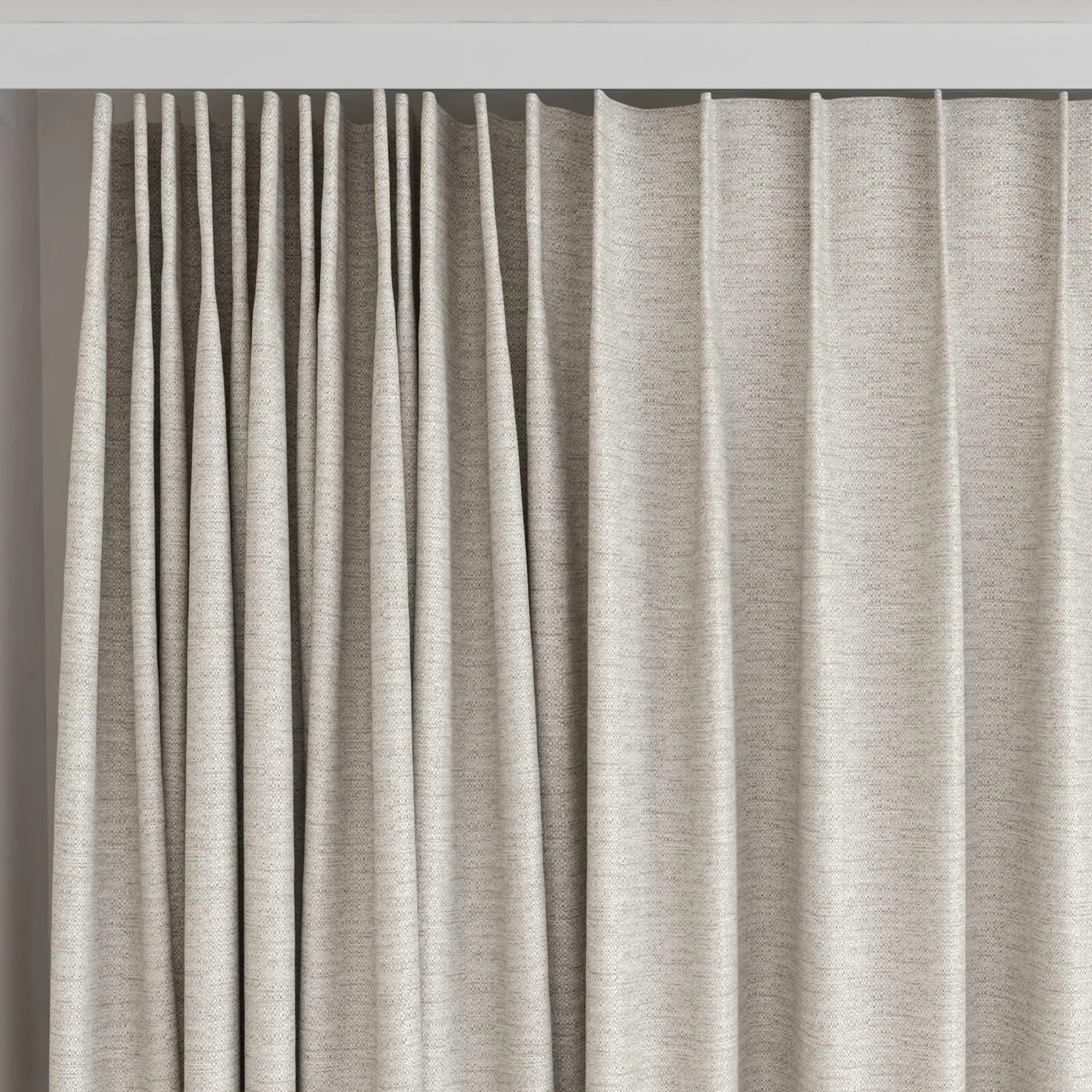 Top view of Bravo Flax, on curtain rail