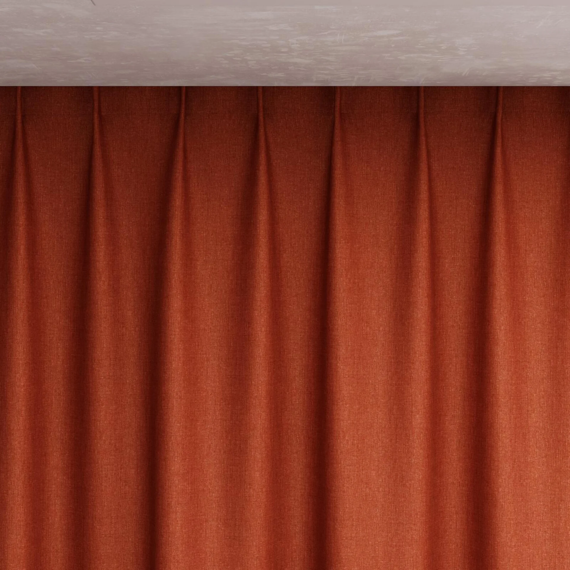 Top view of Kidglove Brick, pinch pleat