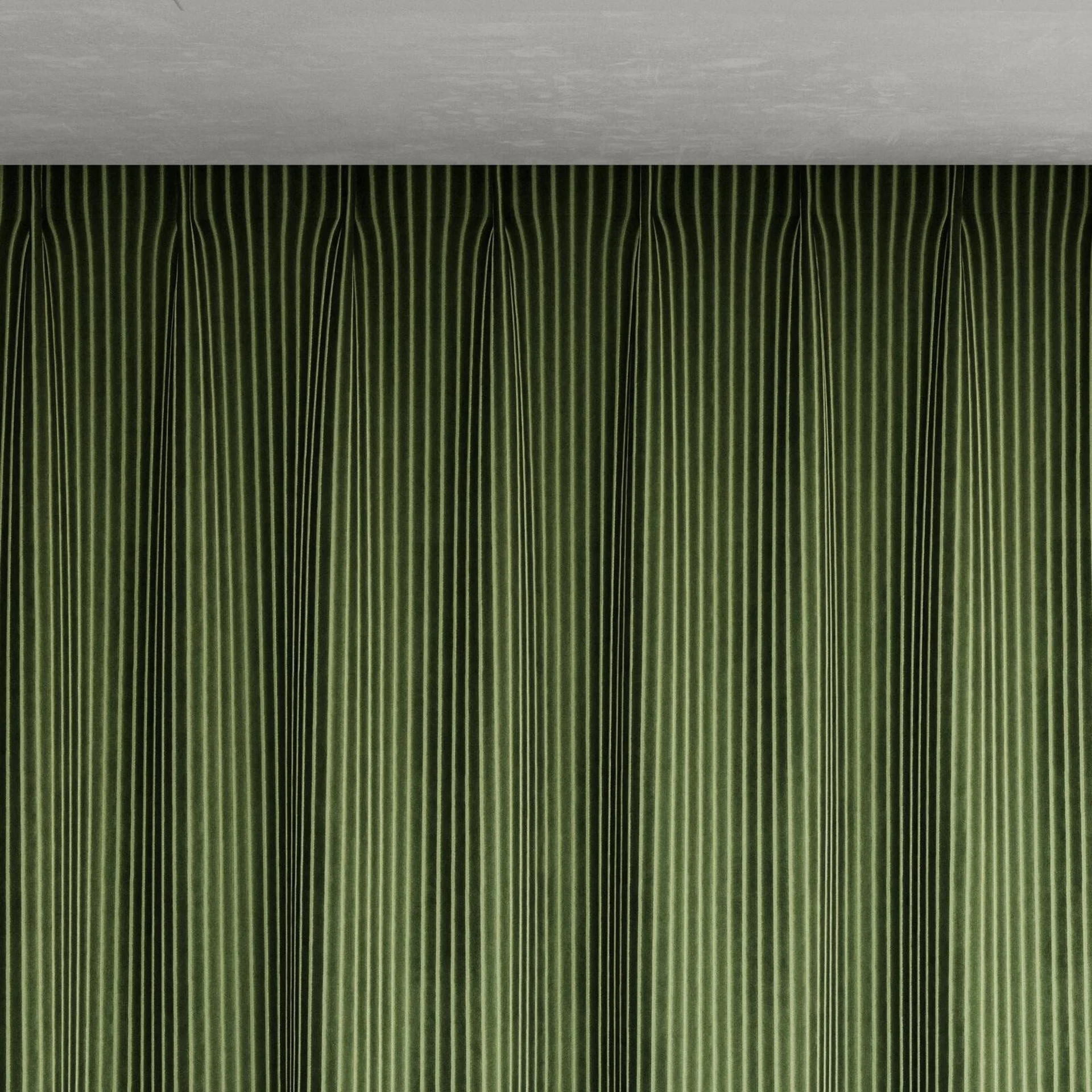 Top view of Embrace Wasabi, pinch pleat