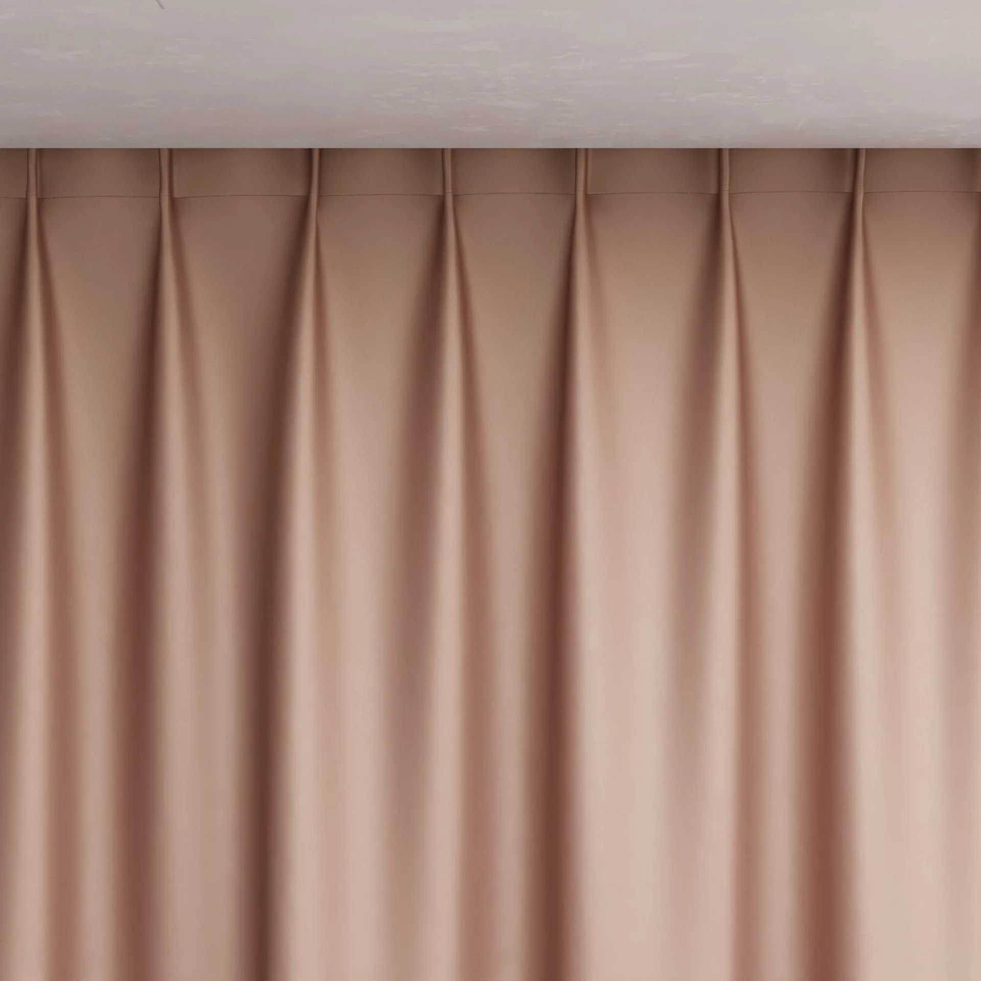 Top view of Sleek Cameo, pinch pleat