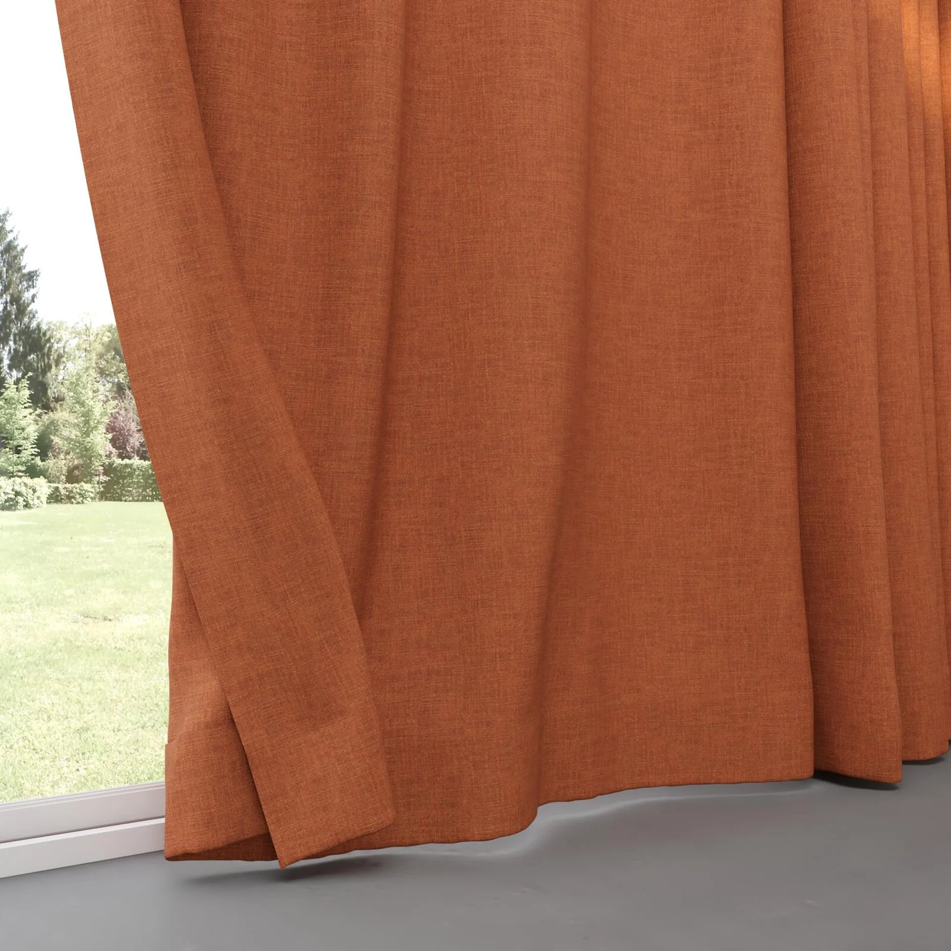 Bottom view of Mauritius Terra, pinch pleat