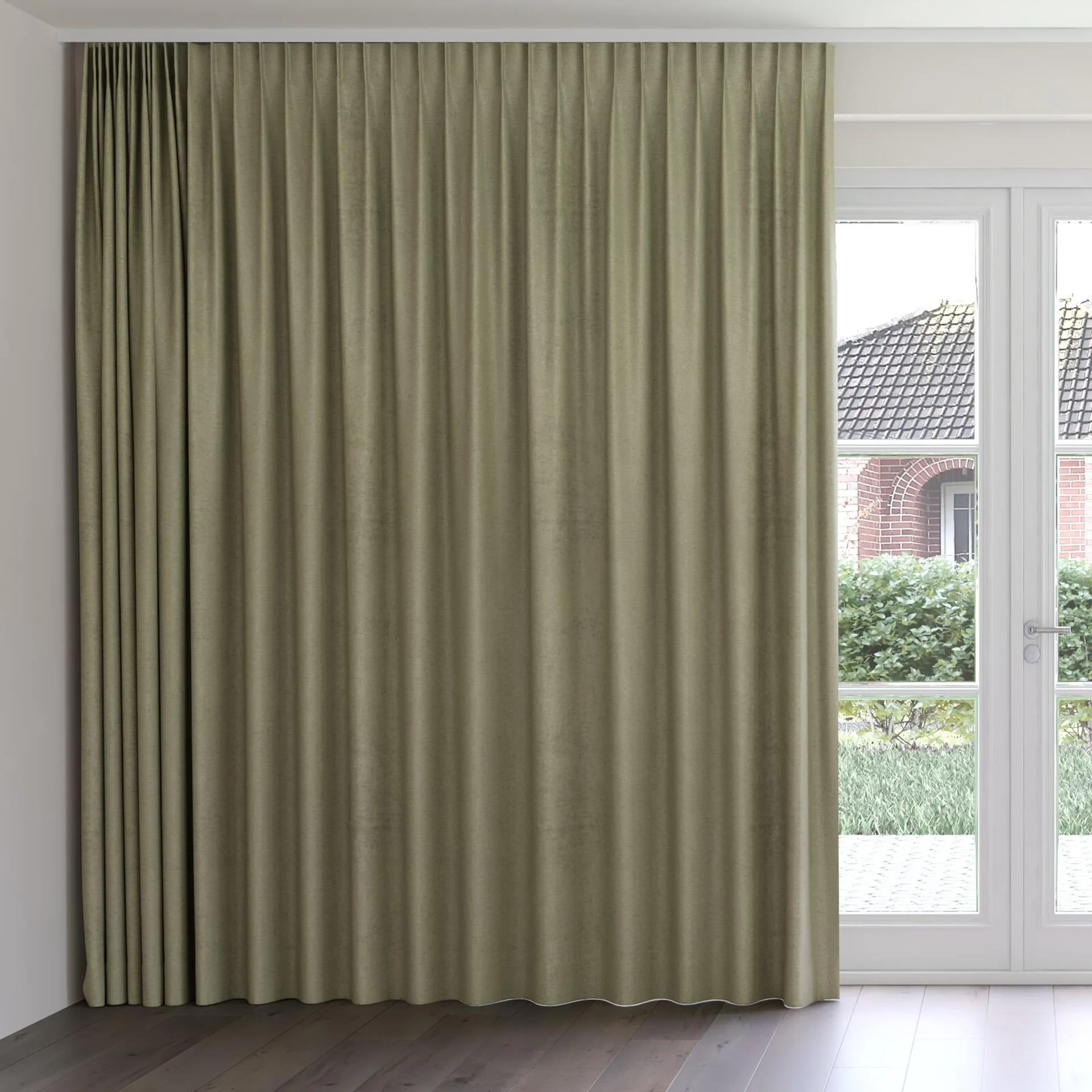 Front view of Lambada Fern, on curtain rail