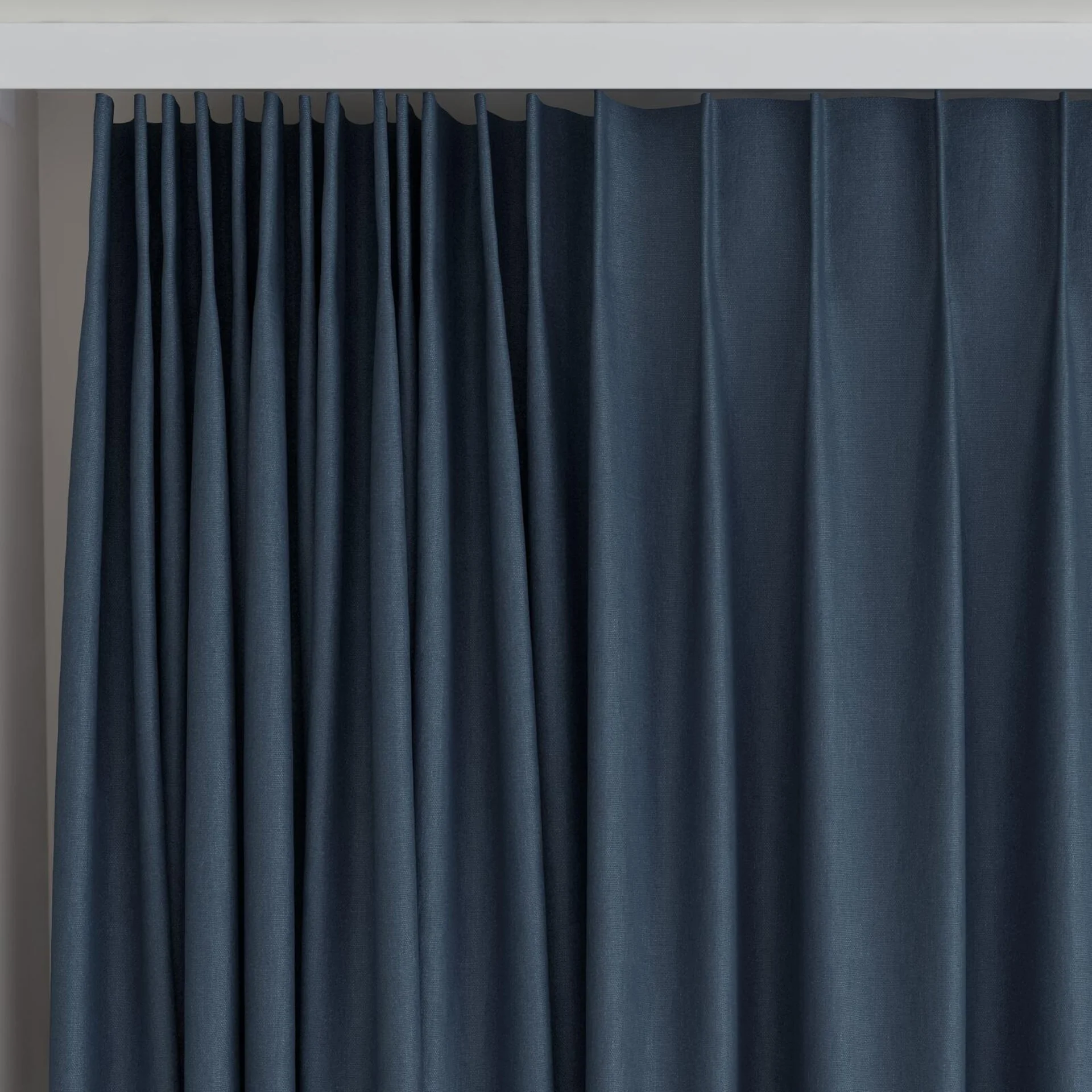 Top view of Eternal Coast, on curtain rail