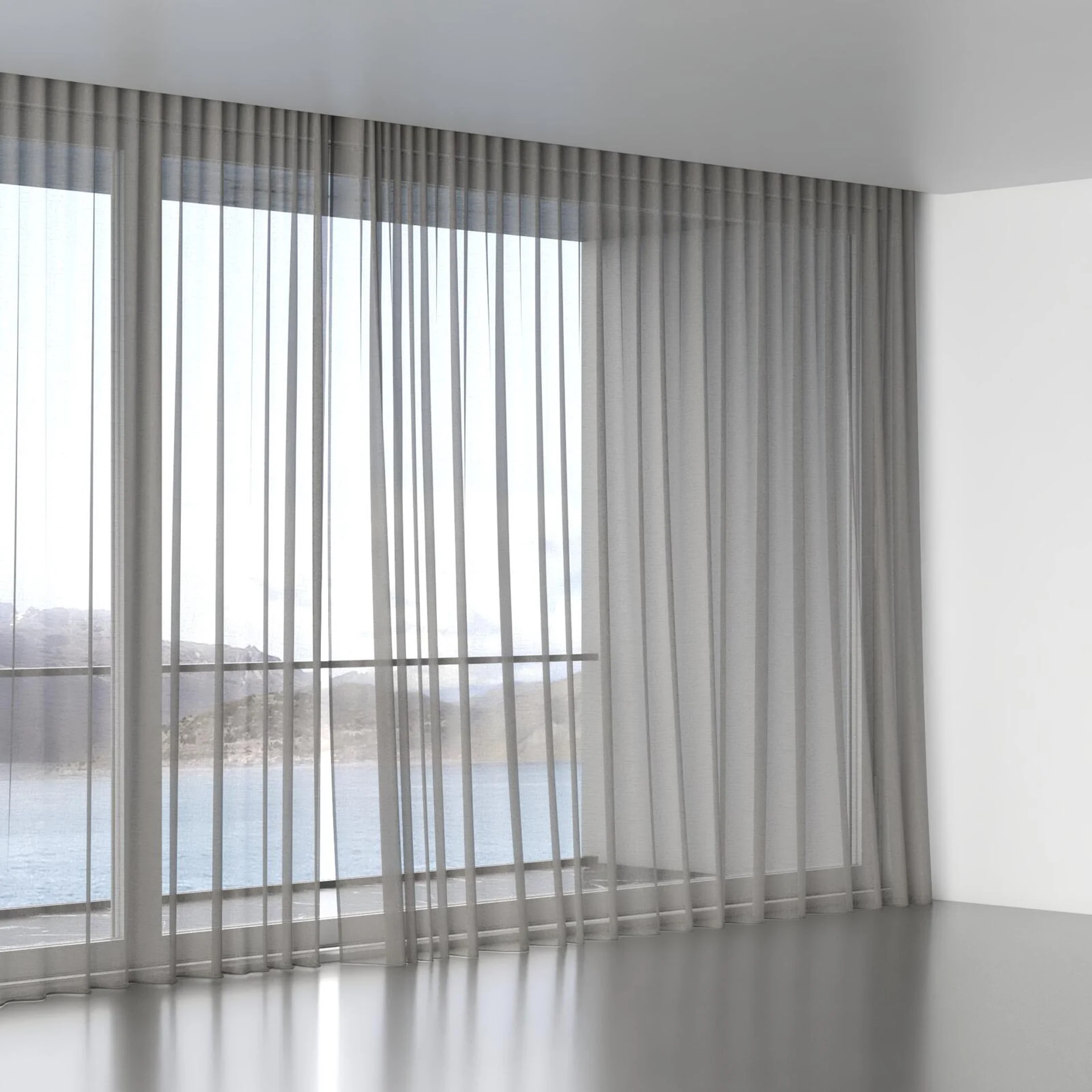Full view of Cavalier Zinc, wave pleat