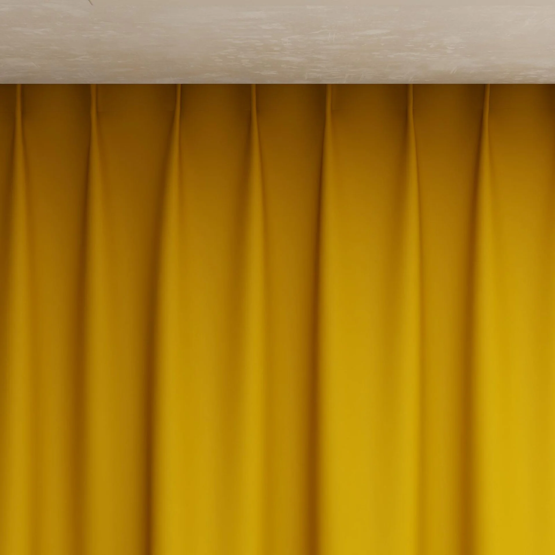 Top view of Vela Mustard, pinch pleat
