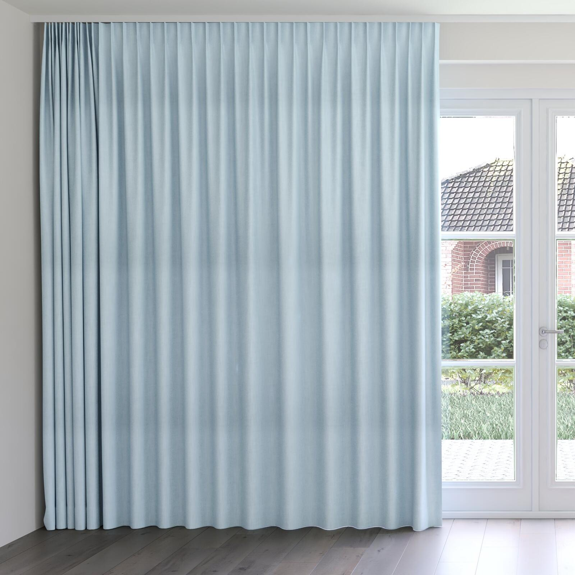 Front view of Lexicon Sky, on curtain rail