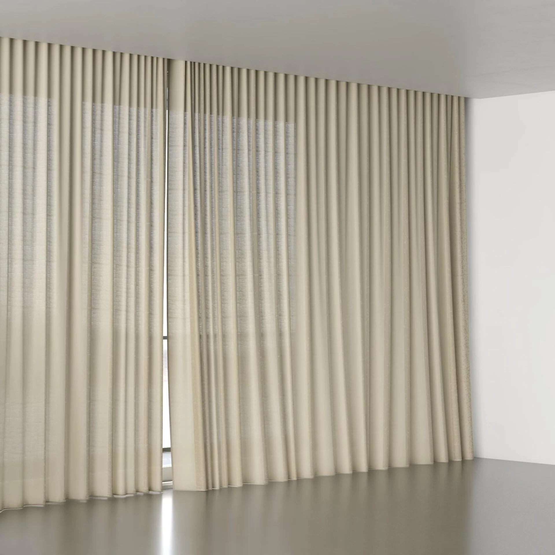 Full view of Kite Linen, wave pleat