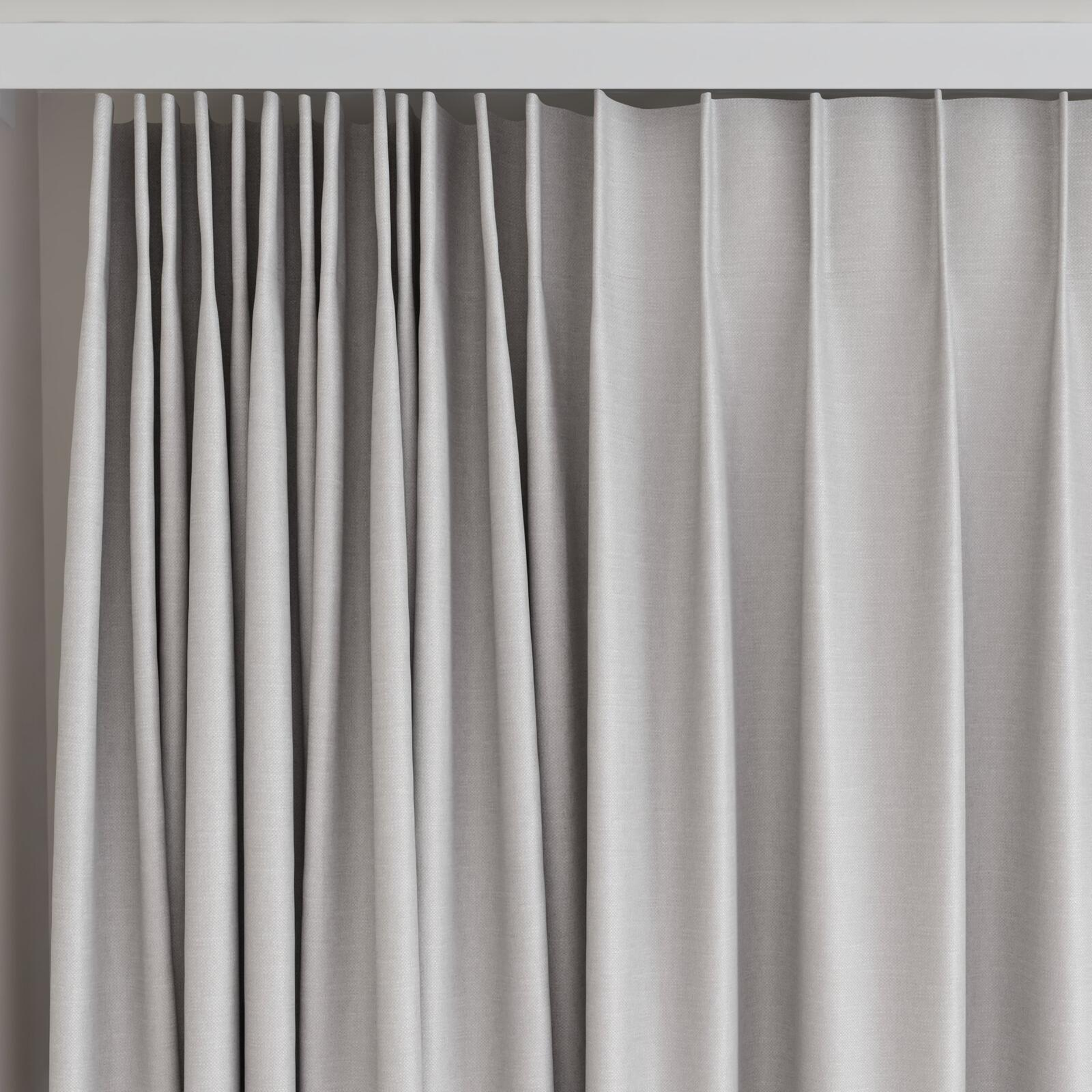 Top view of Urban Smoke, on curtain rail