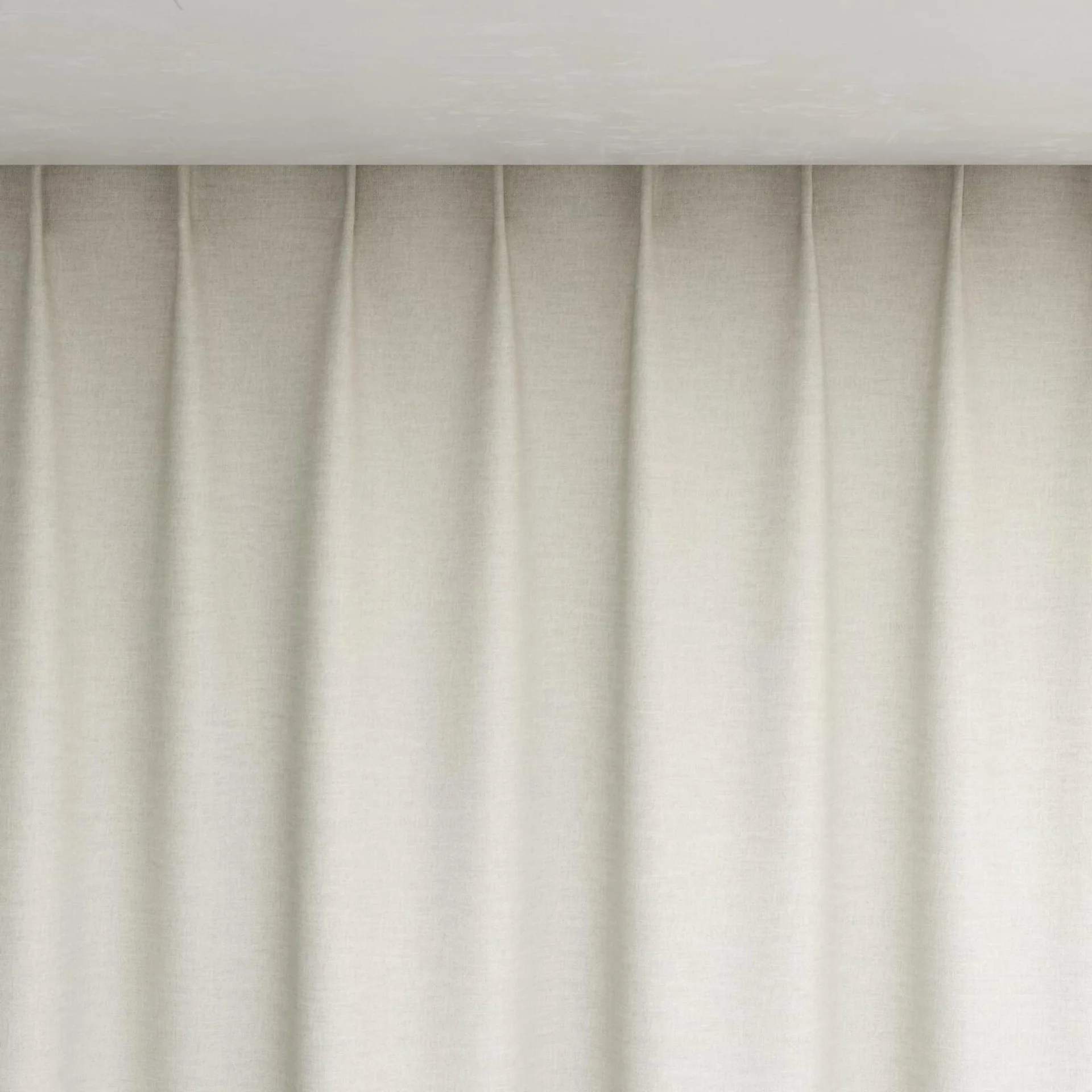 Top view of Casual Ivory, pinch pleat