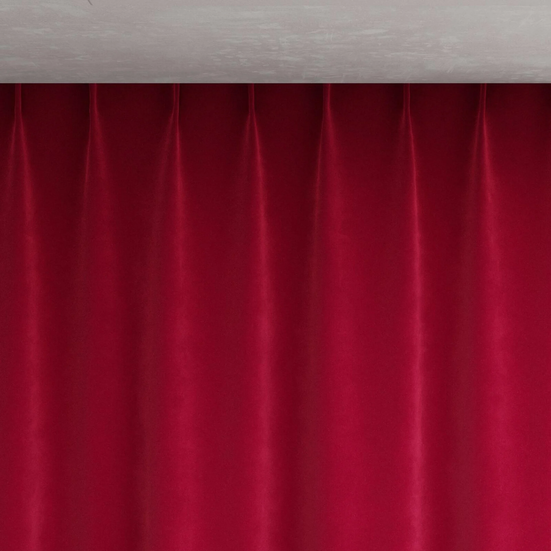 Top view of Lux Velvet Strawberry 8613, pinch pleat