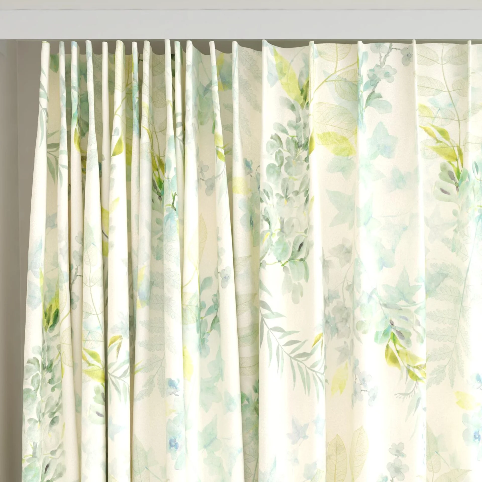 Top view of Plumeria Oasis, on curtain rail