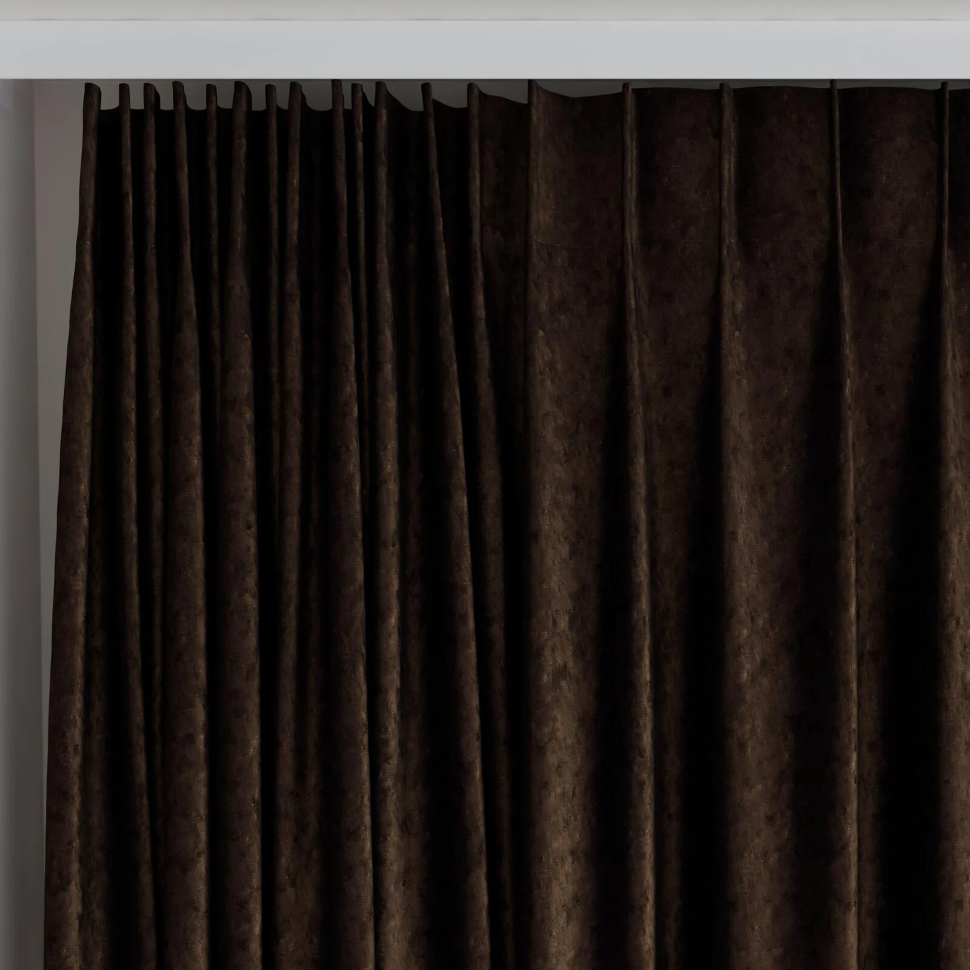 Top view of Opera Truffle, on curtain rail