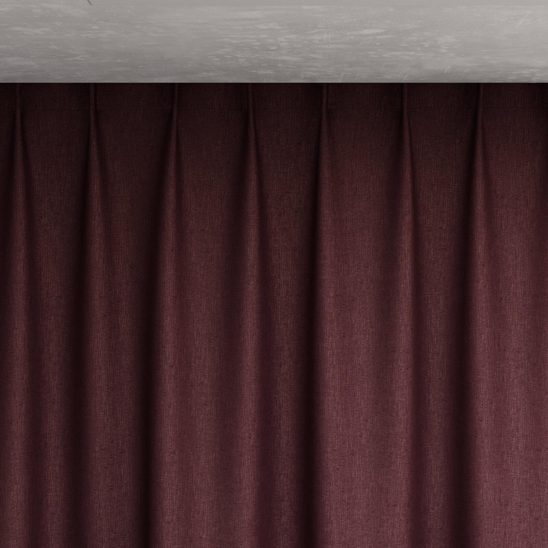 Top view of Bronco Aubergine, pinch pleat