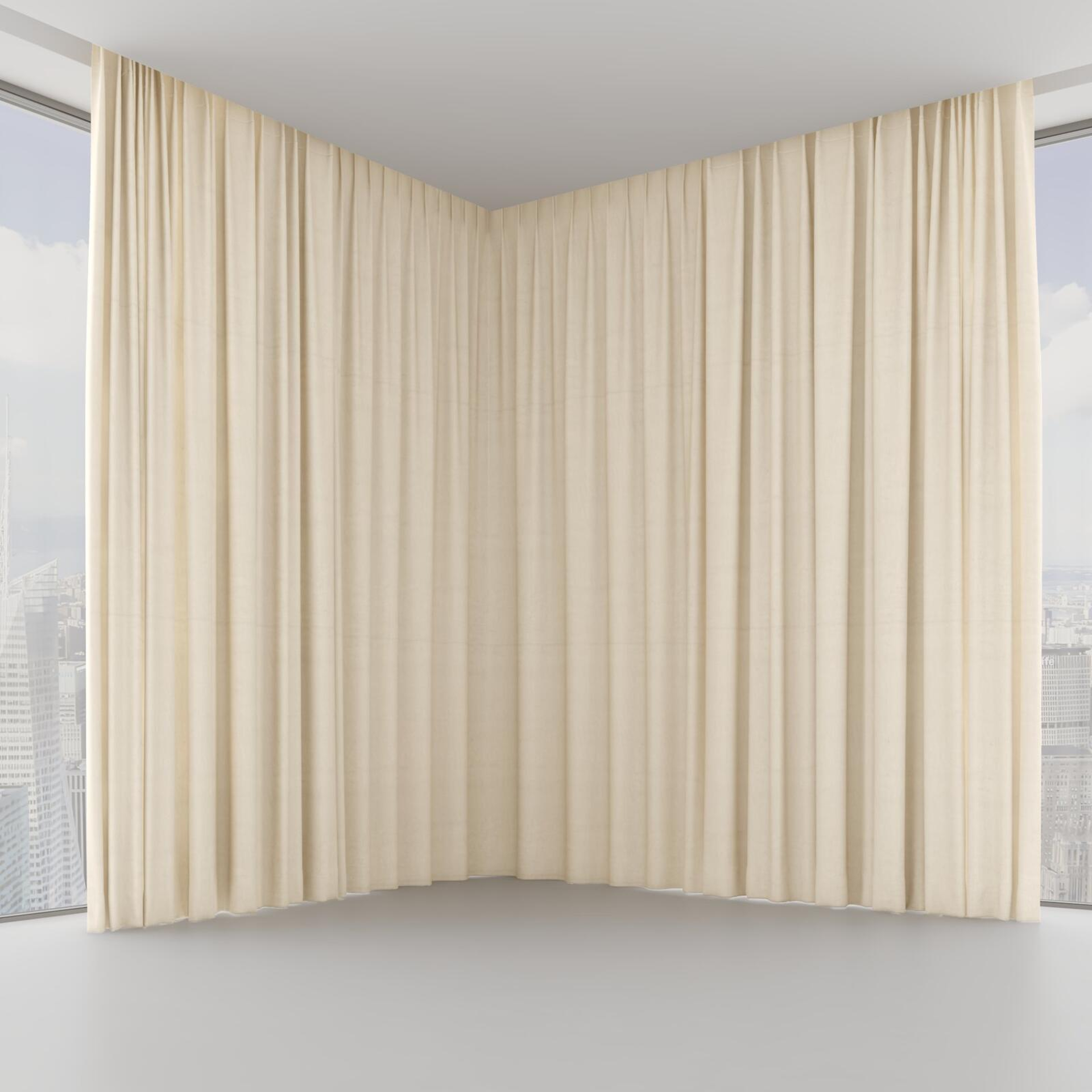 Front view of Warlock Beige, on hidden rail