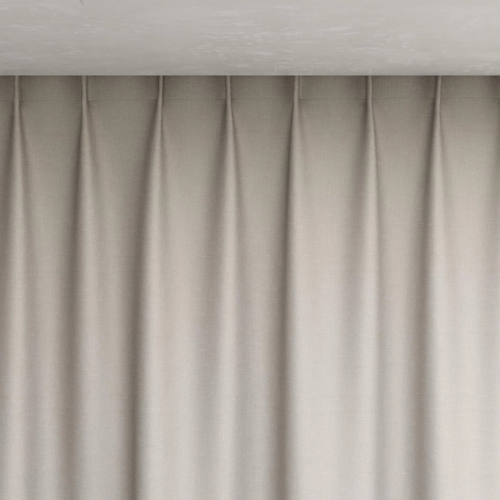 Top view of Matrix FR Oyster, pinch pleat