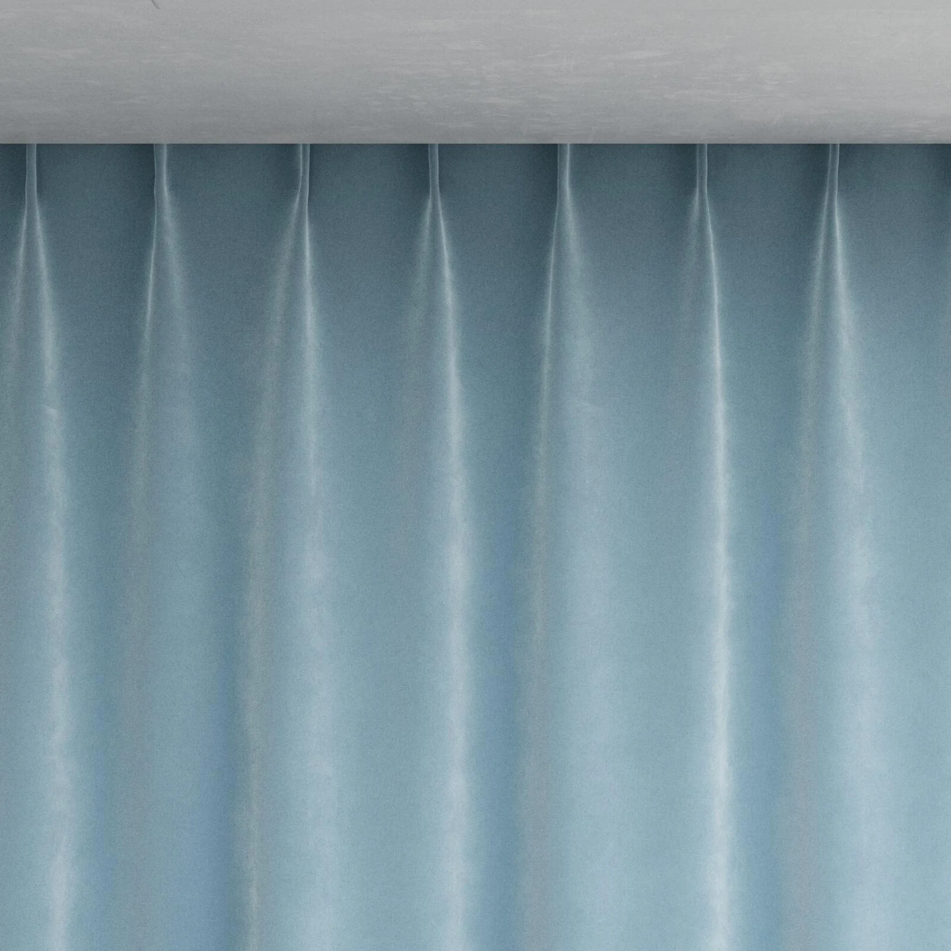 Top view of Lux Velvet Sky 8804, pinch pleat