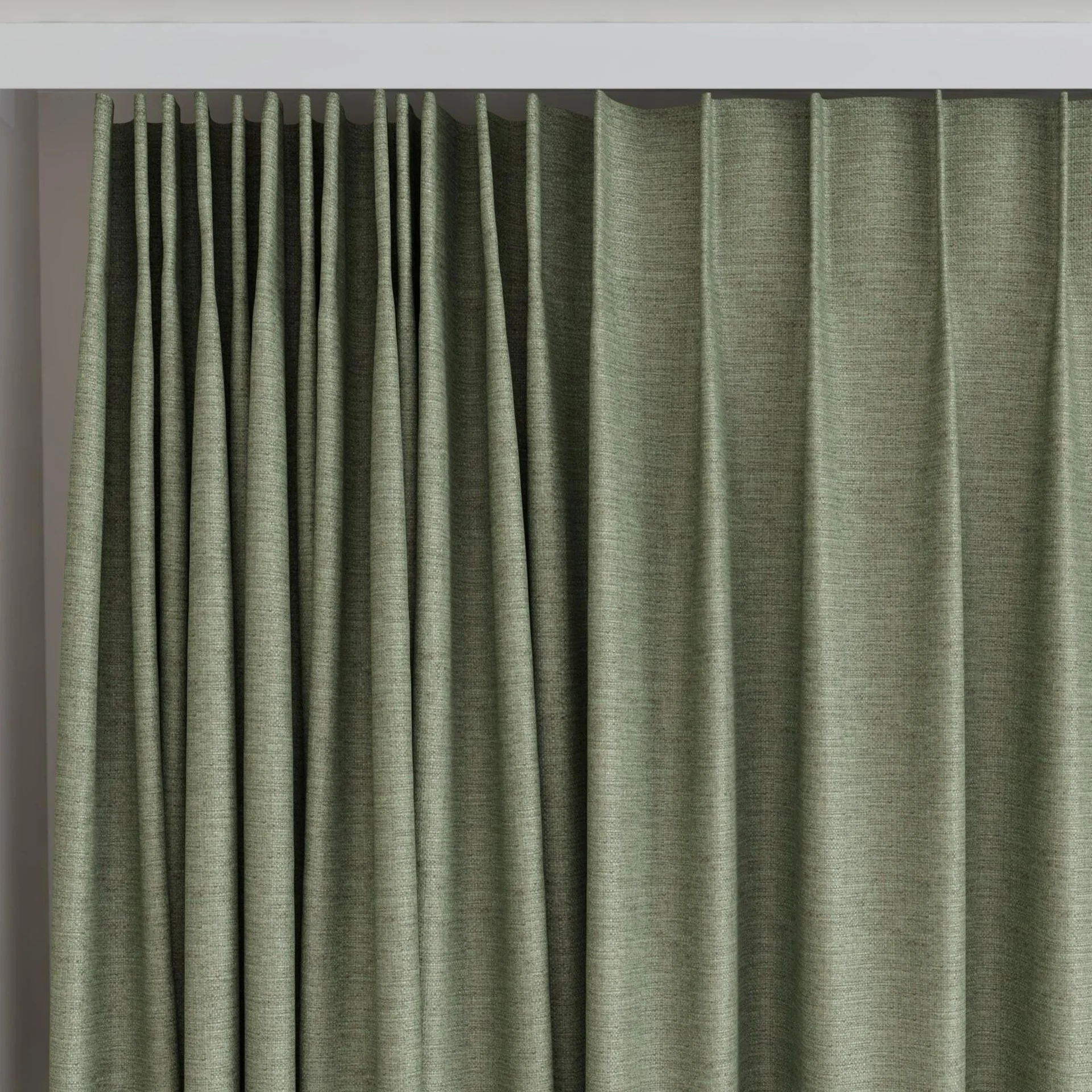 Top view of Bravo Pesto, on curtain rail