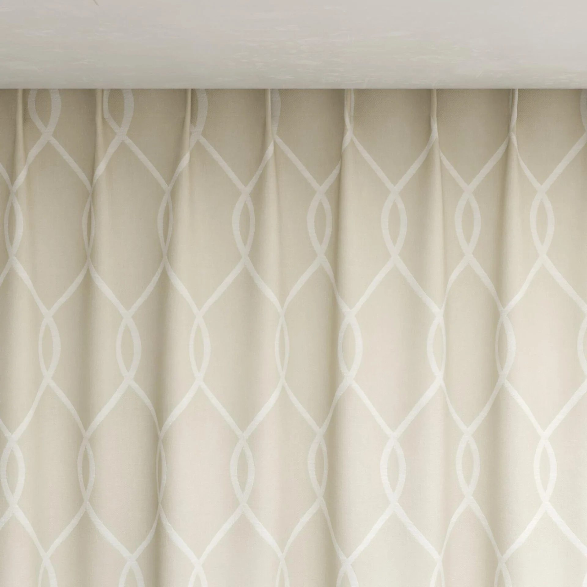 Top view of Latimer Angora, pinch pleat
