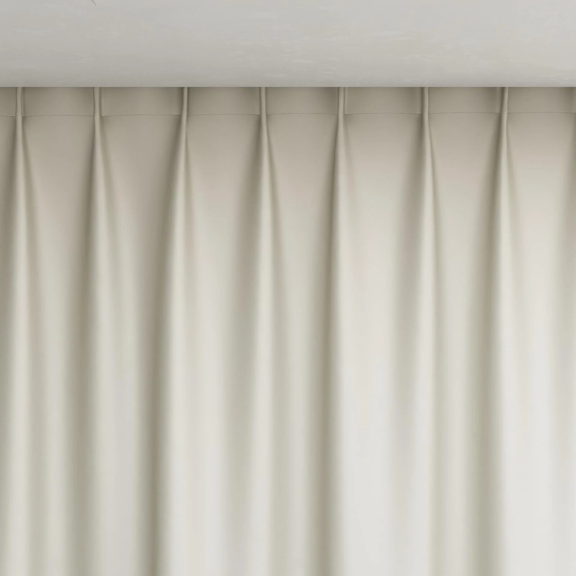 Top view of Sleek Papyrus, pinch pleat