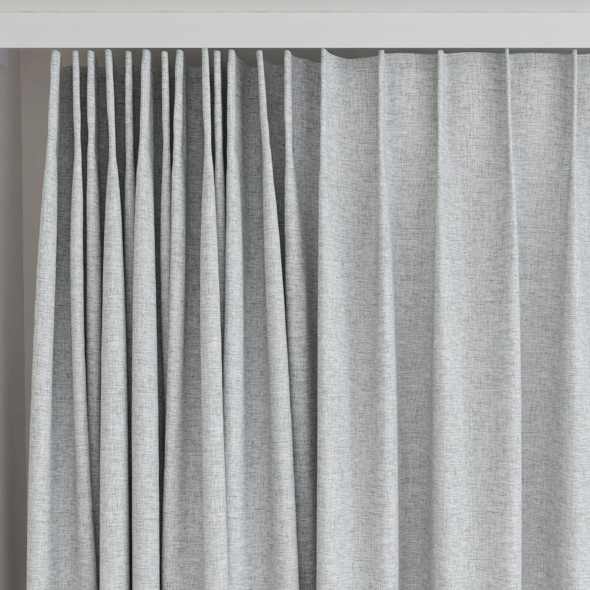 Top view of Envoy 2 Cement 320cm, on curtain rail