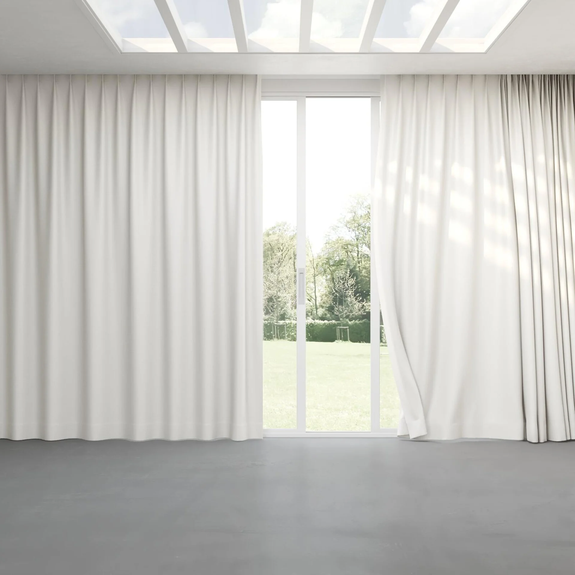 Full view of Ocean Salt, pinch pleat