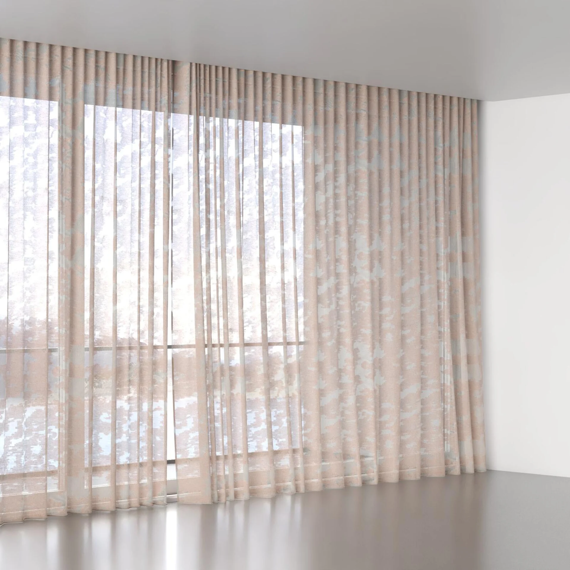 Full view of Triora Blossom, wave pleat