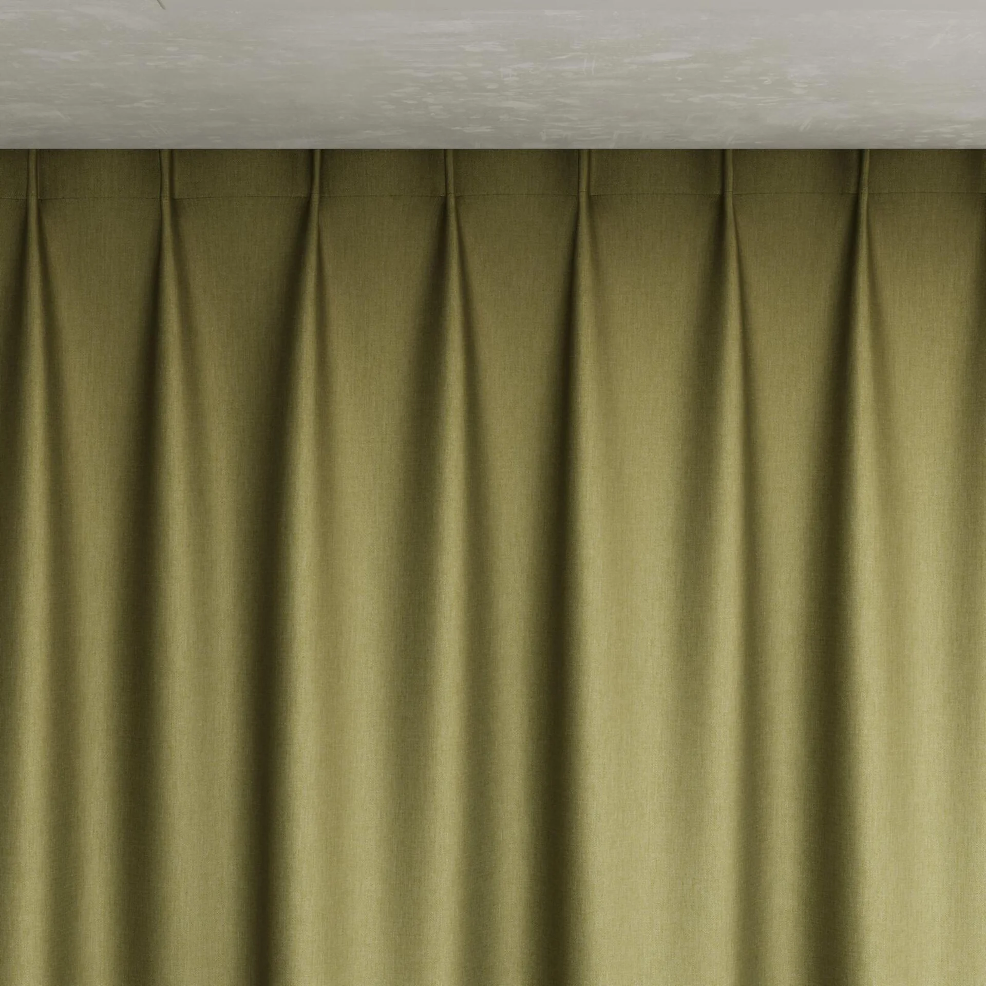 Top view of Matrix Moss, pinch pleat