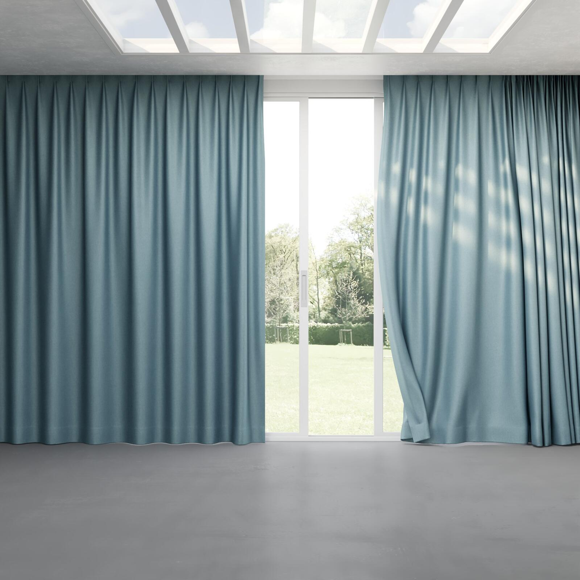 Full view of Fiji Hydro, pinch pleat