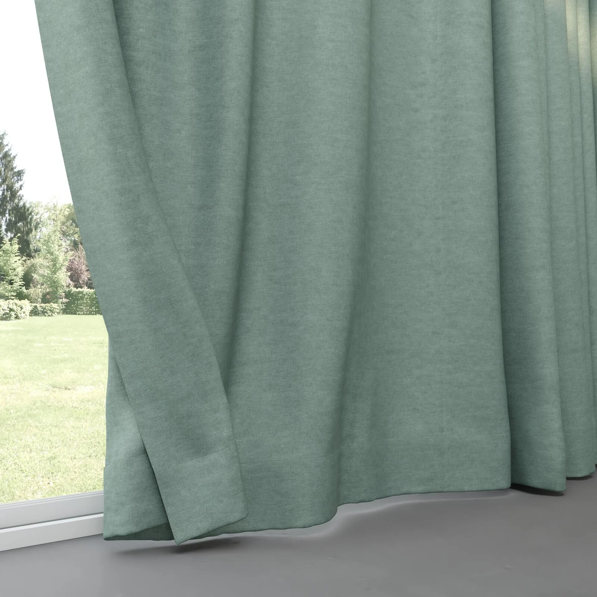 Bottom view of Colourwash Scuba, pinch pleat