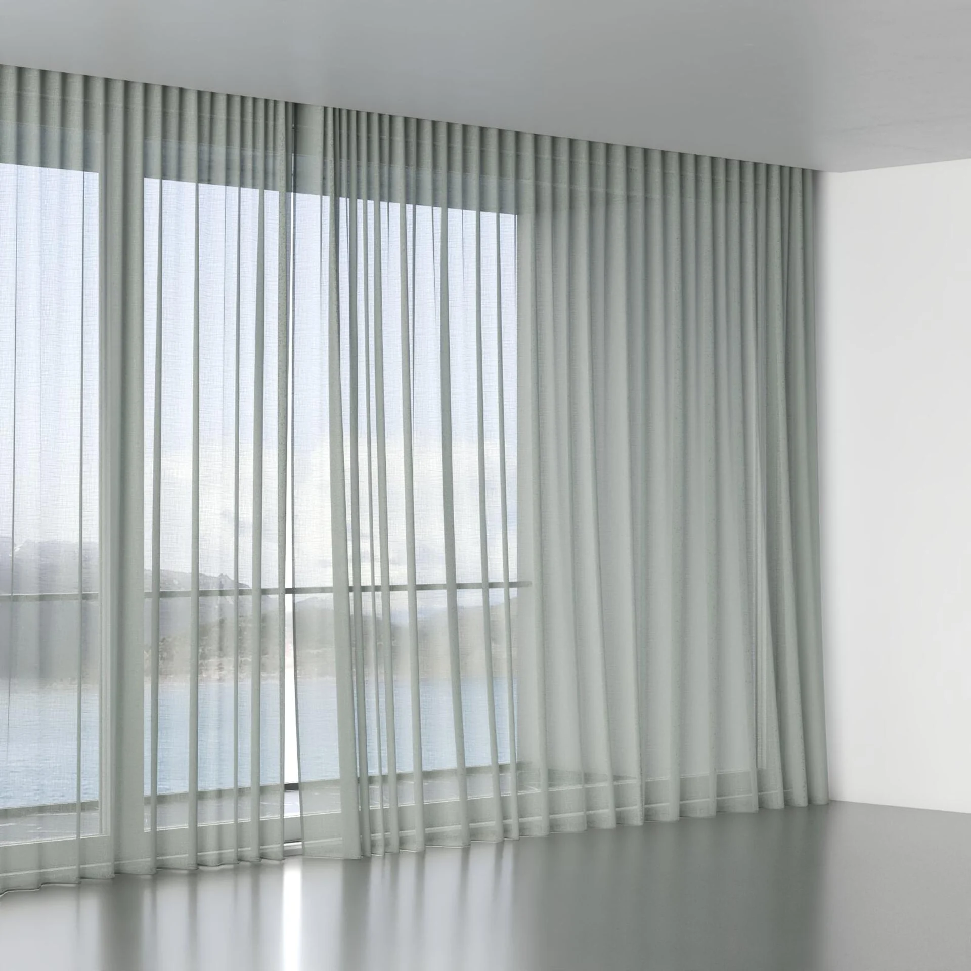 Full view of Uno Mineral, wave pleat