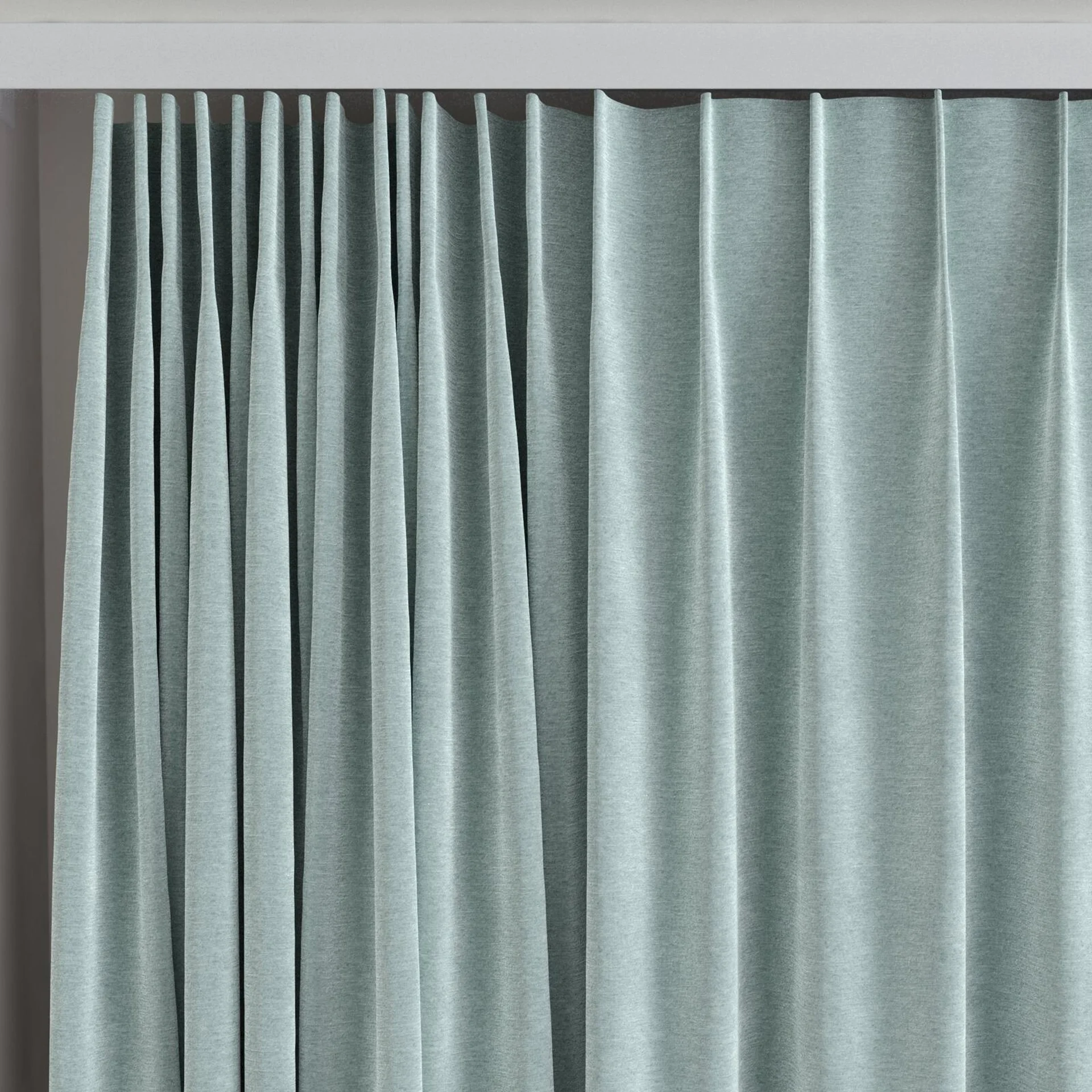 Top view of Geneva Mineral, on curtain rail