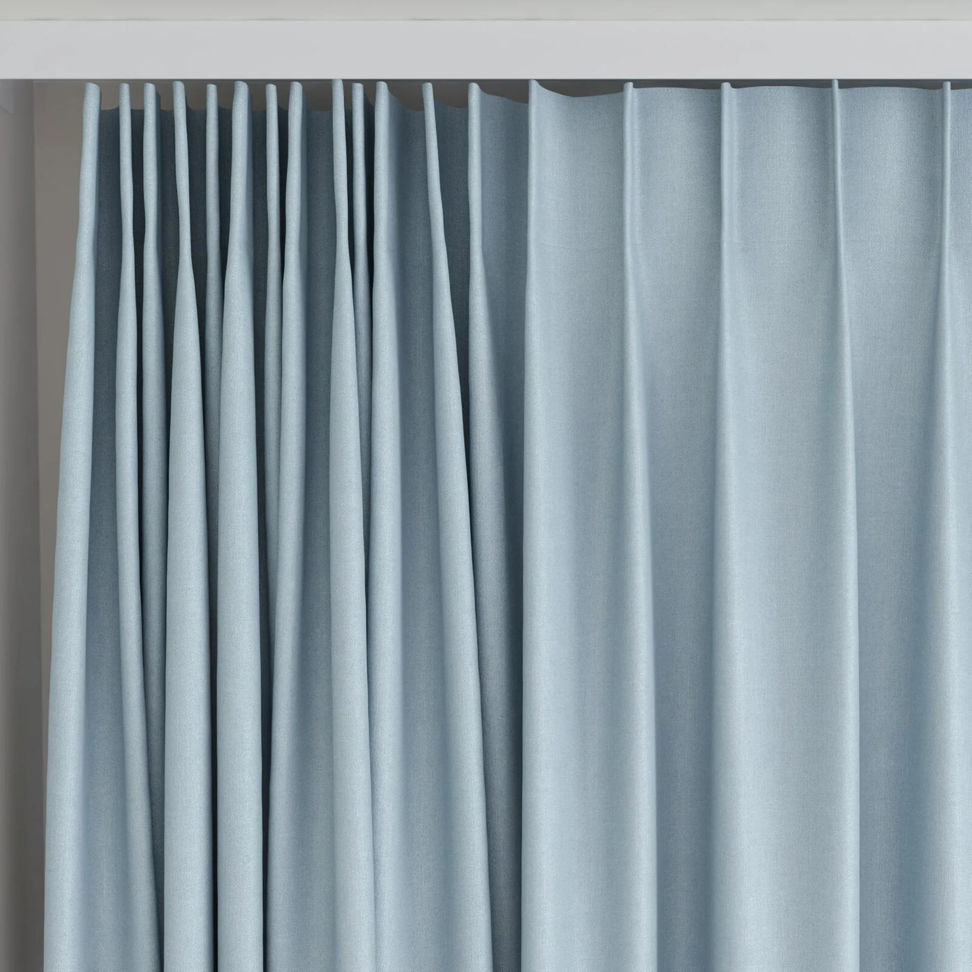Top view of Kanvas Sky, on curtain rail