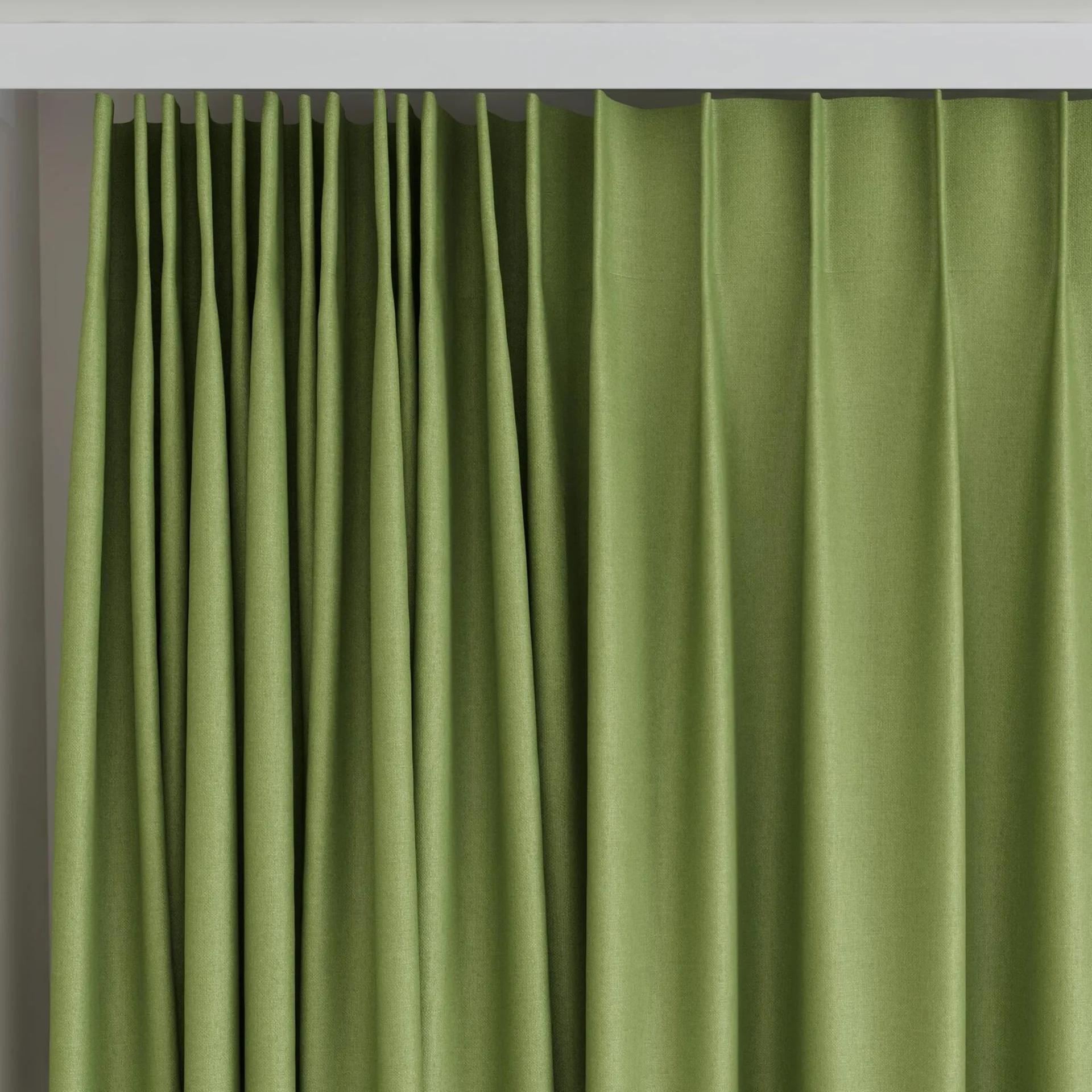 Top view of Kanvas Cactus, on curtain rail