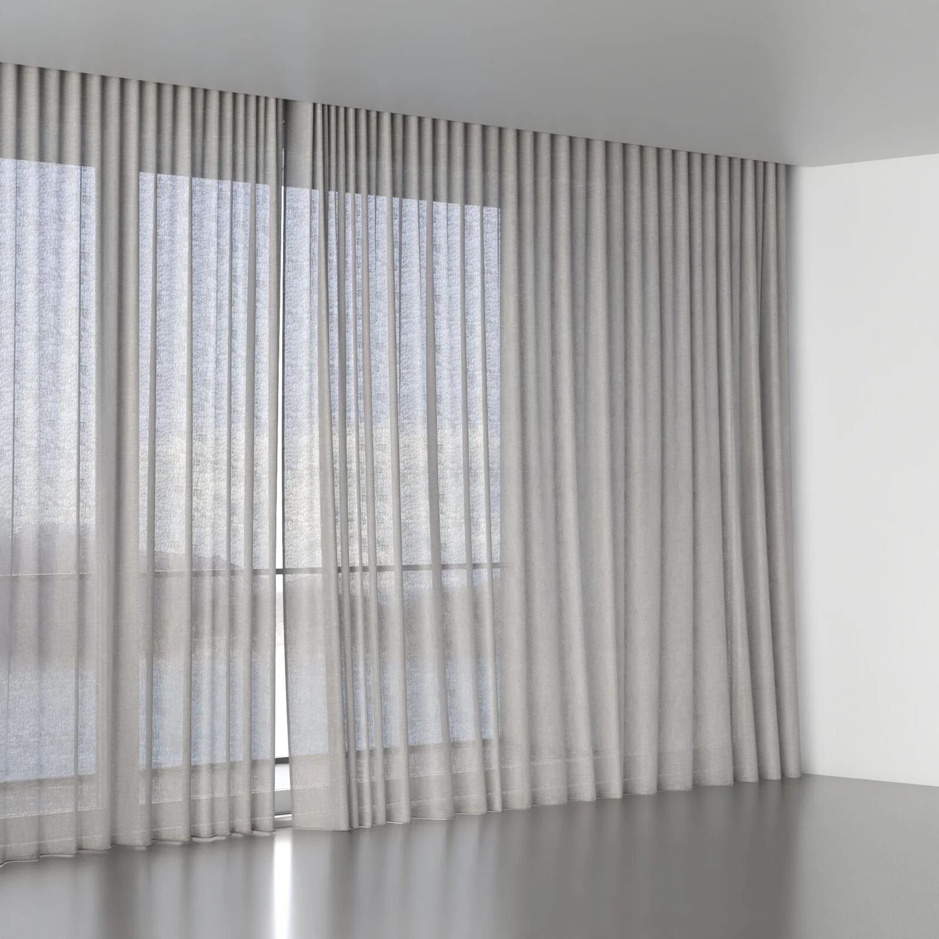 Full view of Lucidity Fog, wave pleat