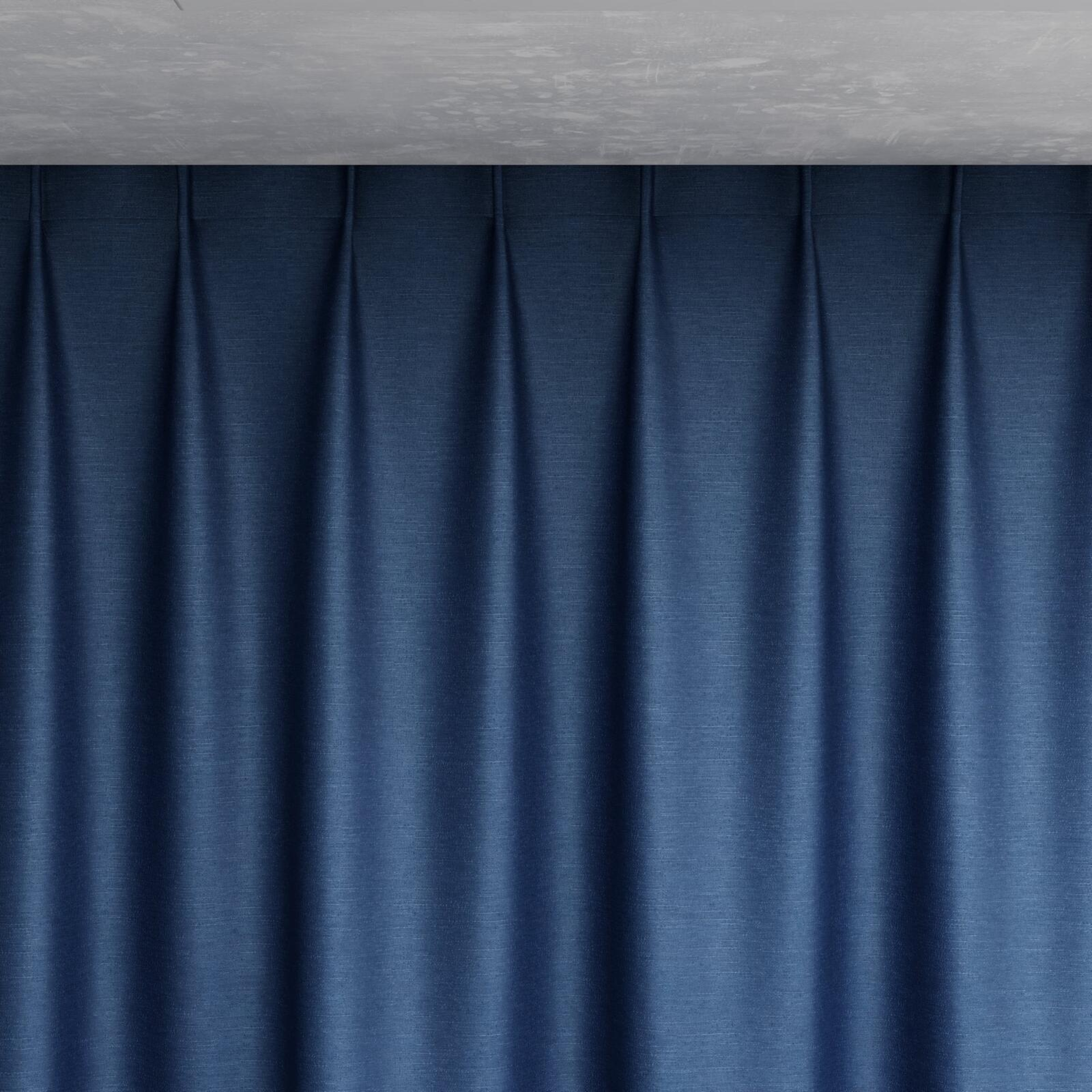 Top view of Provence Indigo, pinch pleat
