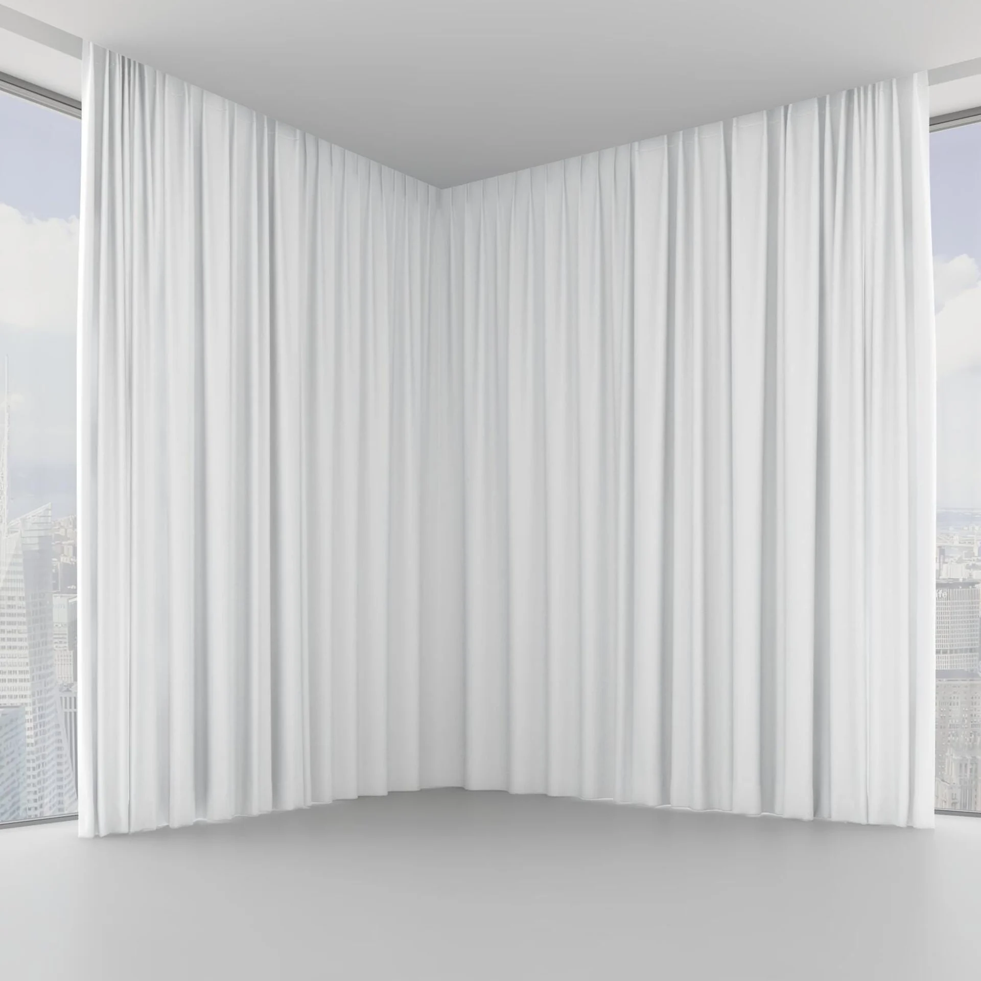 Front view of Retreat Blackout Linen, on hidden rail