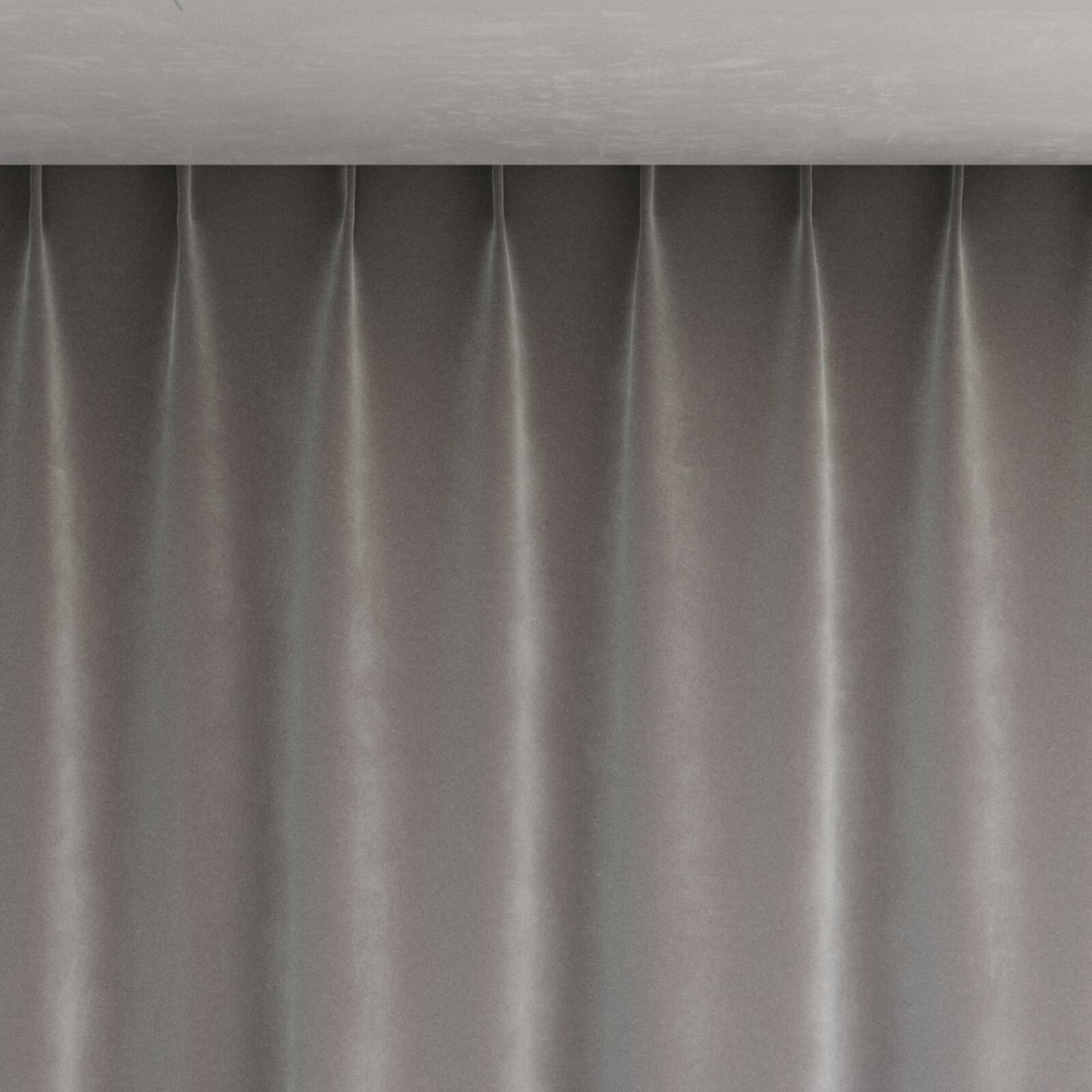 Top view of Vienna Sterling, pinch pleat