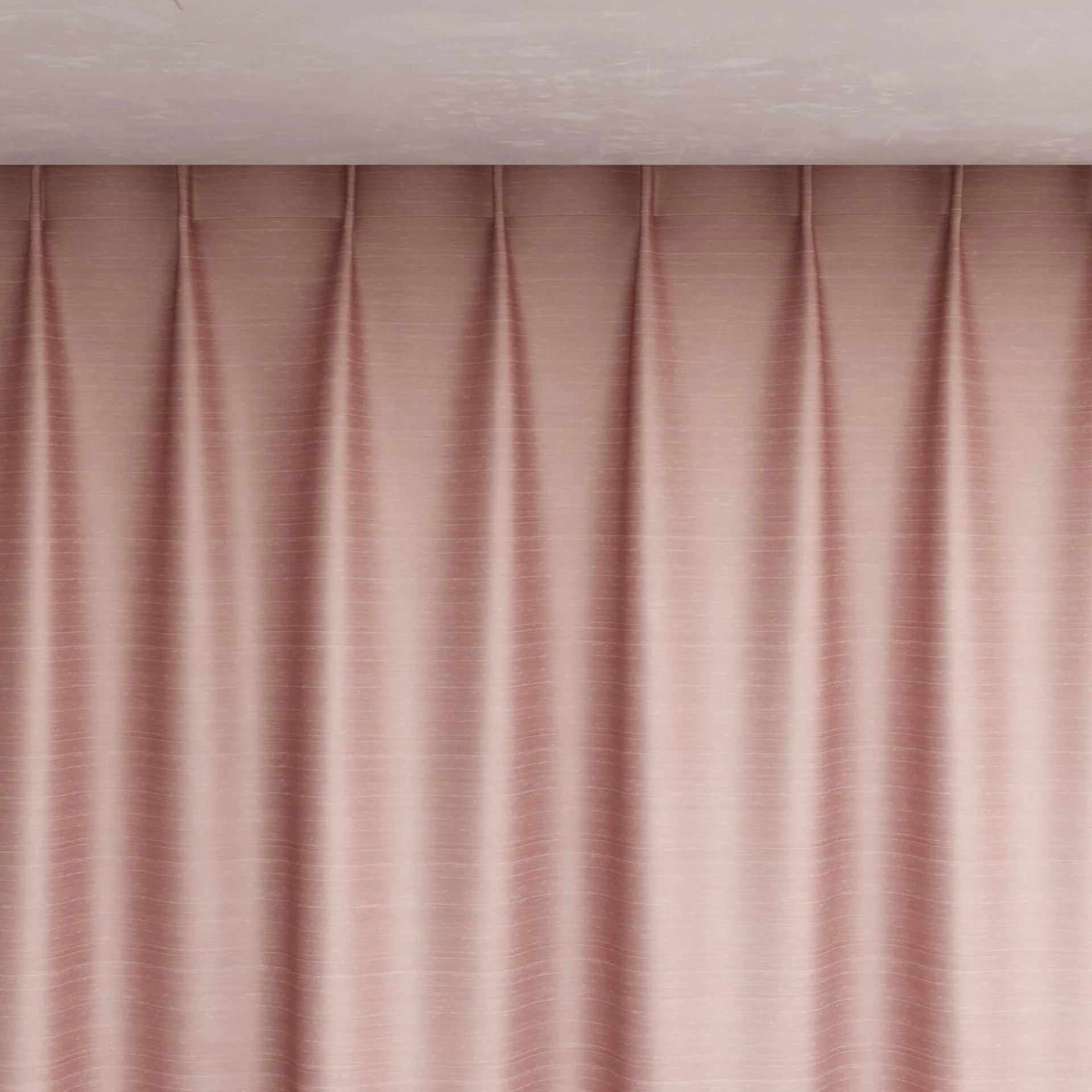 Top view of Silky Blossom, pinch pleat