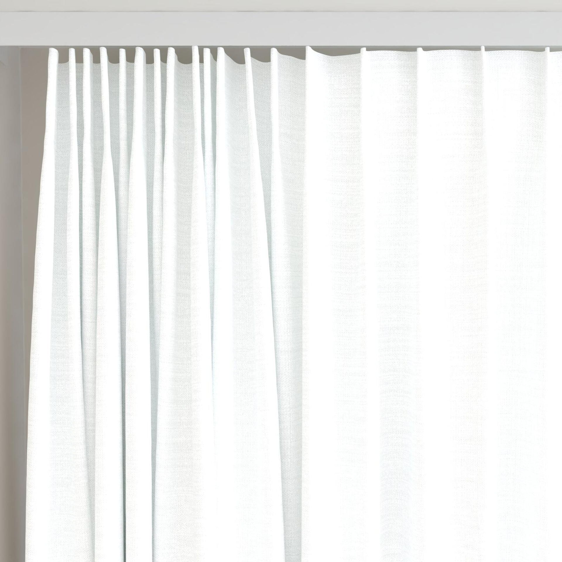 Top view of Linex Snow, on curtain rail