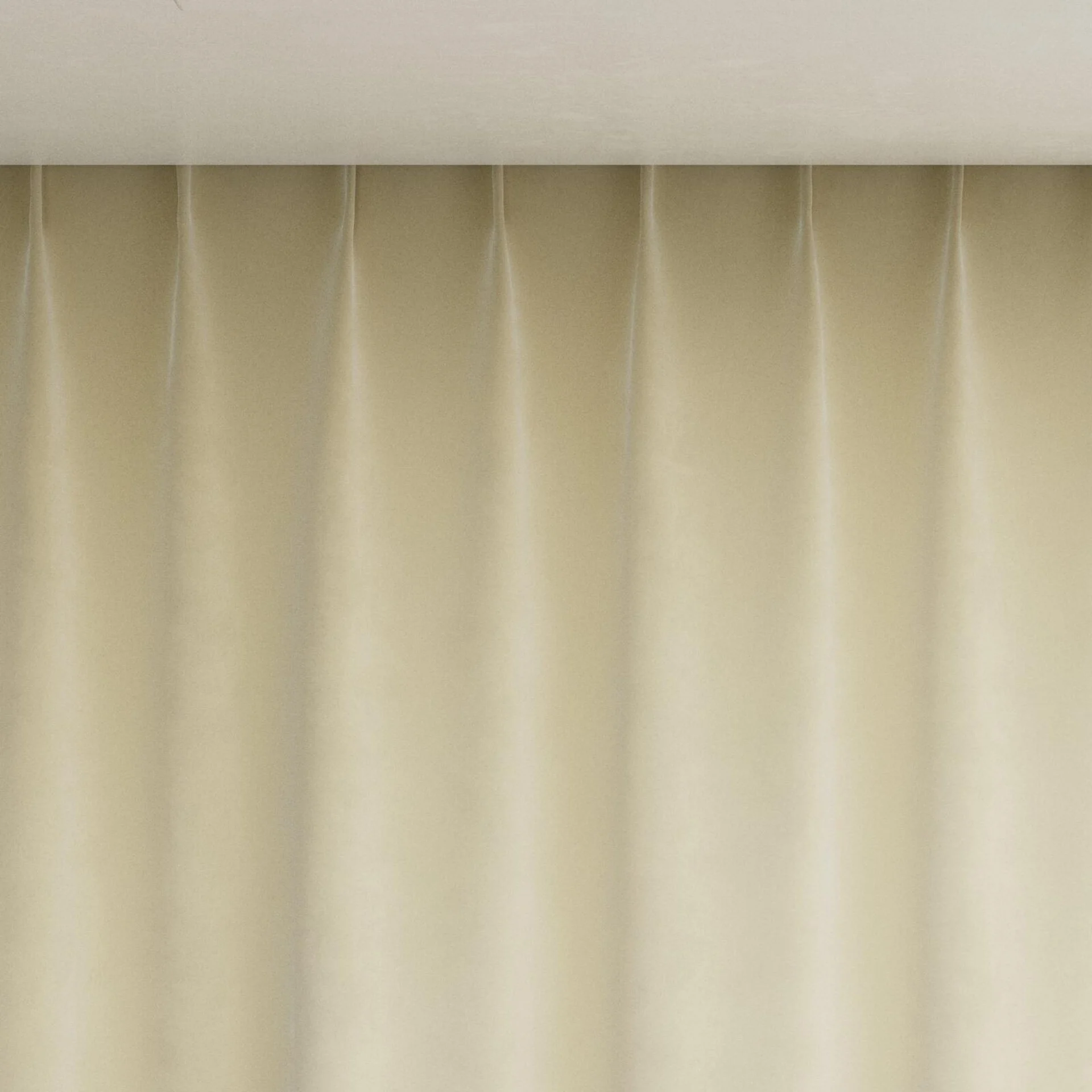 Top view of Lux Velvet Ivory 8312, pinch pleat