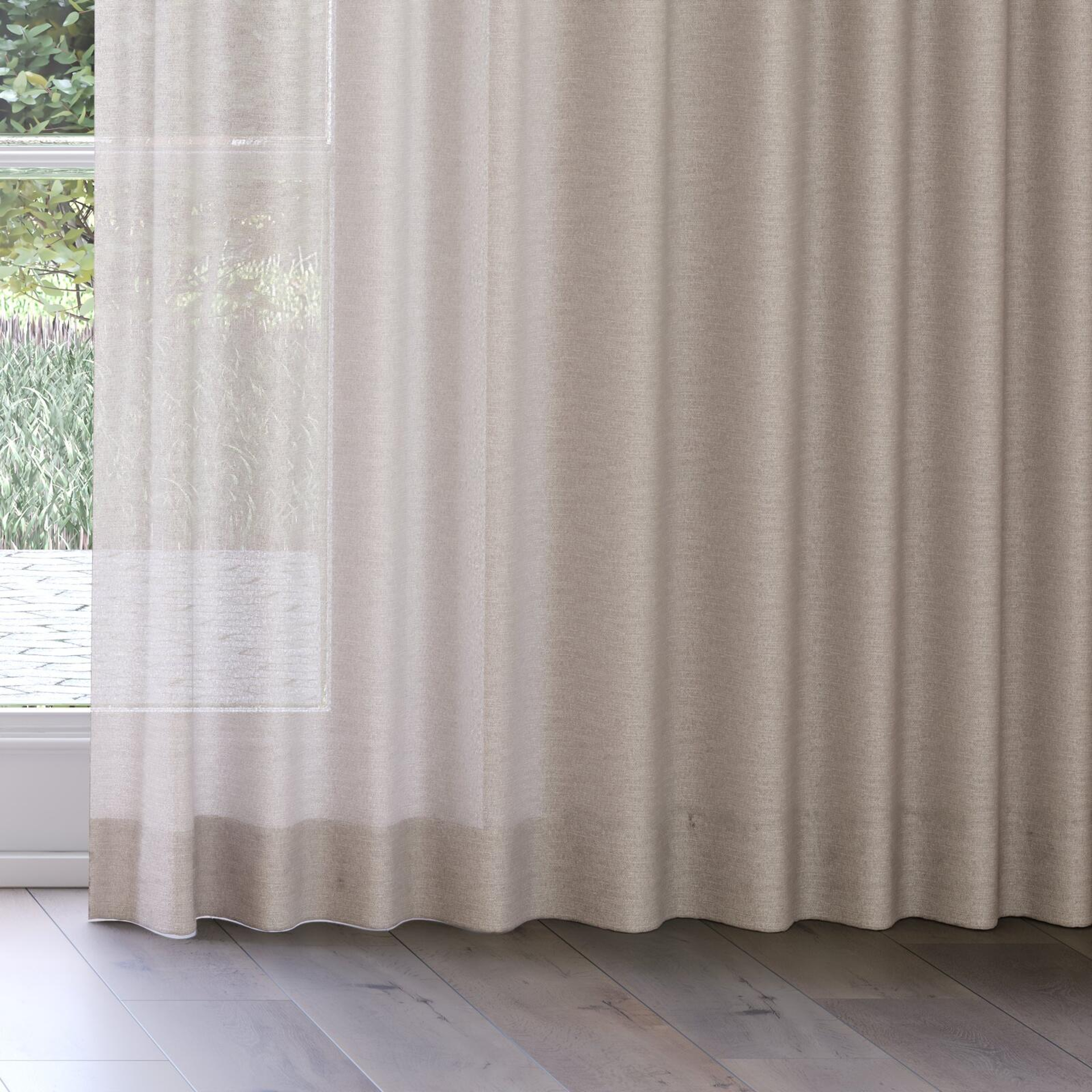 Bottom view of Revel Clay, on curtain rail