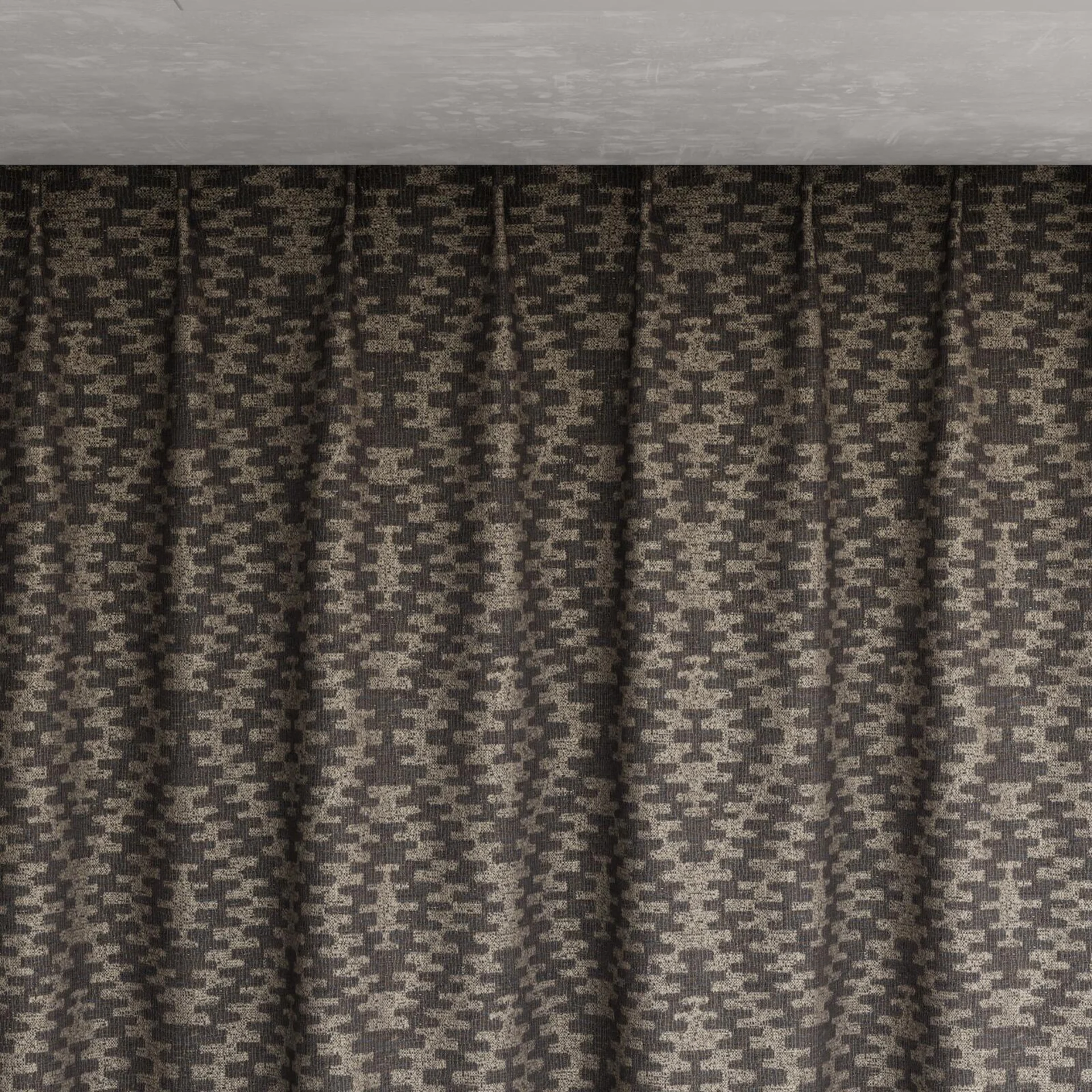 Top view of Kaoani Liquorice, pinch pleat