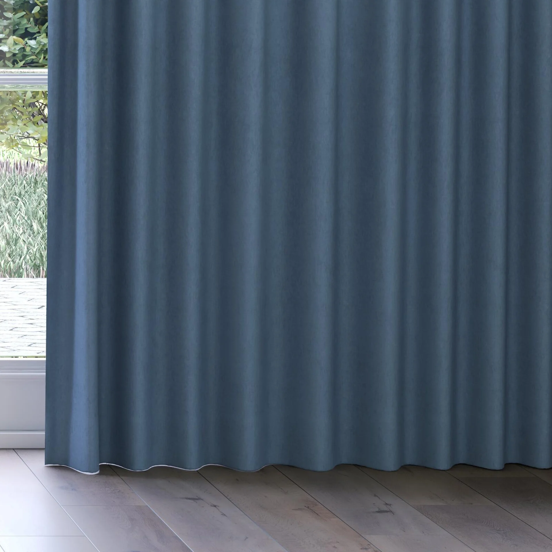Bottom view of Moon Ocean, on curtain rail