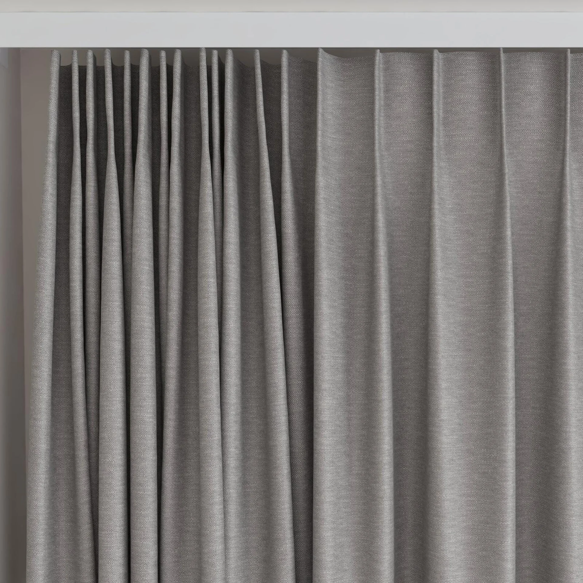 Top view of Colourwash Eco Shale, on curtain rail