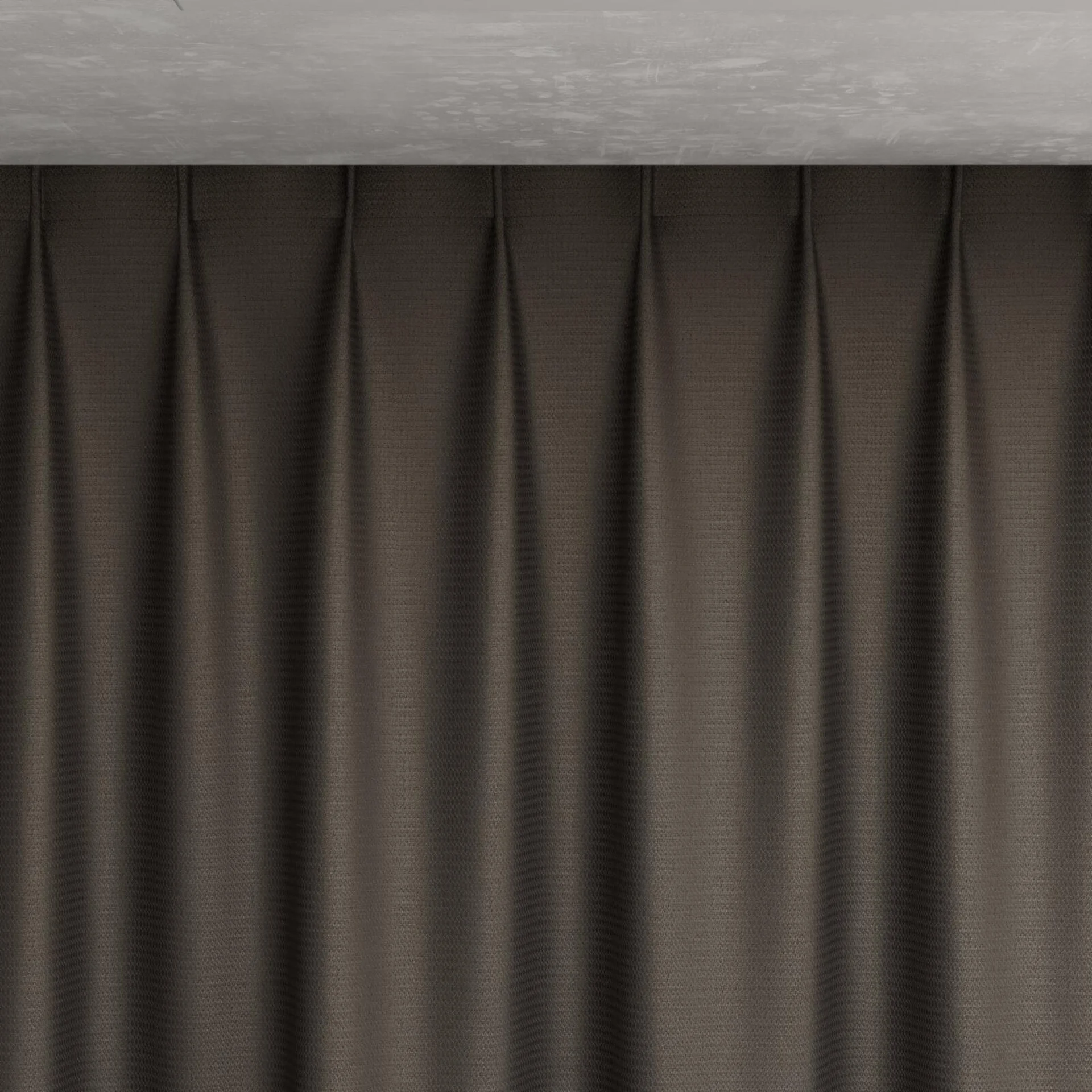 Top view of Kennedy II Blackout Teak, pinch pleat